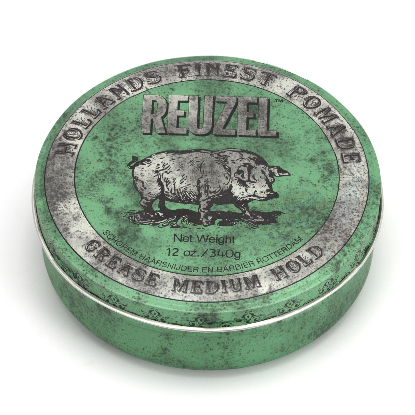 Reuzel Green pomada de vaselina de fijación media - Fórmula vegana con aceite concentrado para peinar, fijación orgánica y firme - Sin brillo define y embellece el cabello - Fragancia original - 340 g