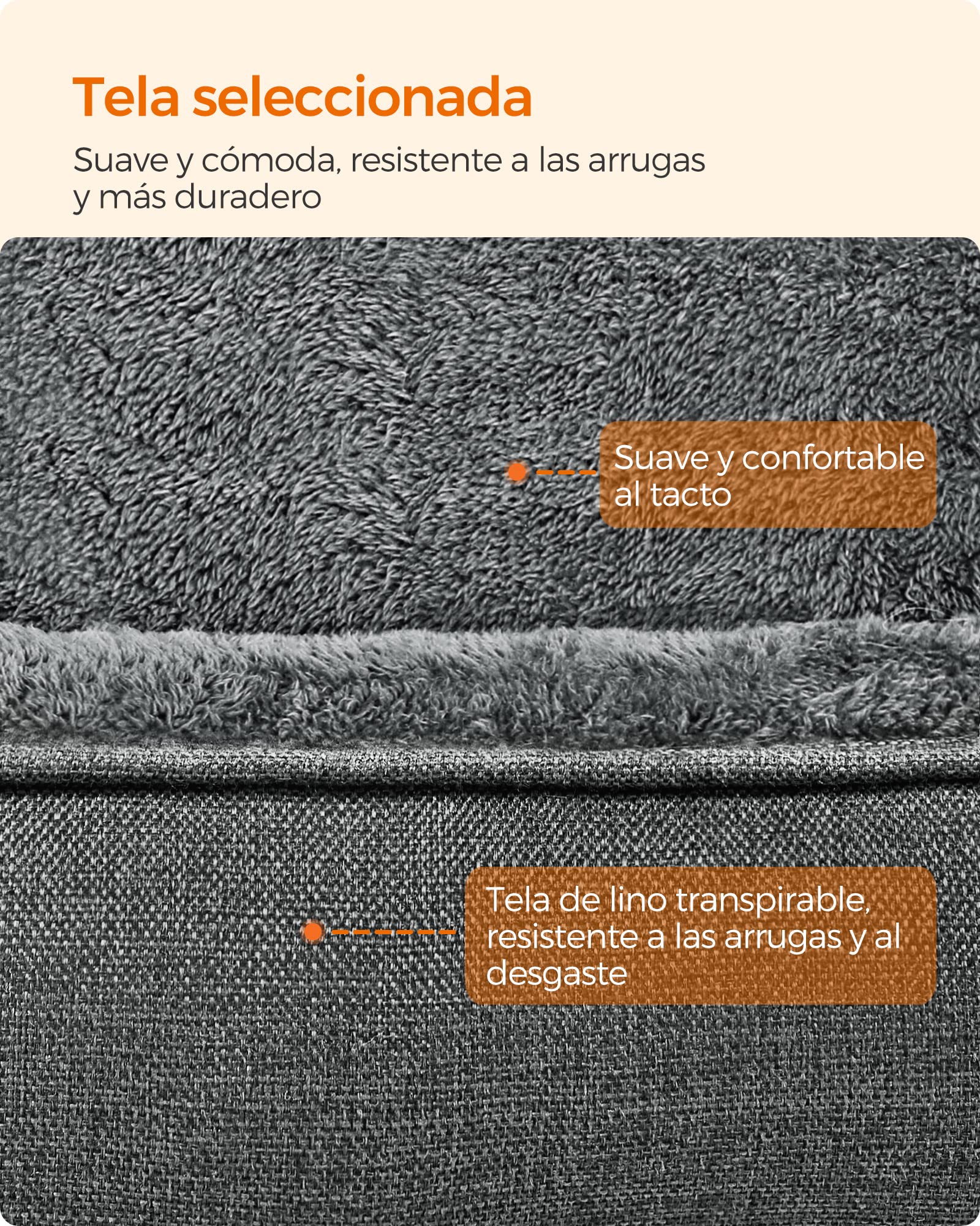 Feandrea Cama para Perros, Sofá para Mascotas, 70 x 55 x 21 cm, Bordes Elevados, M, para Perros Pequeños, Gris Claro MPGW10GG