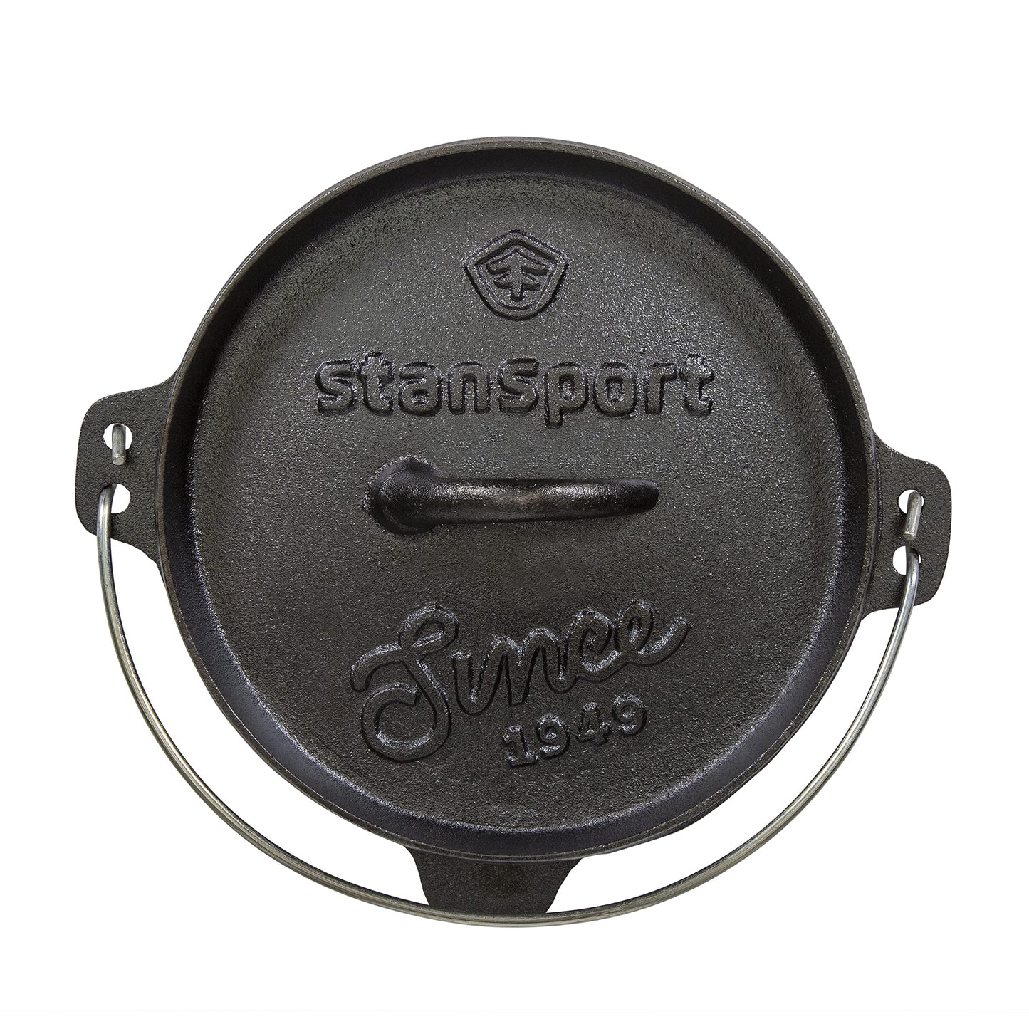 Stansport 16019-20 Horno holandés de Hierro Fundido presazonado de 2 Cuartos de galón