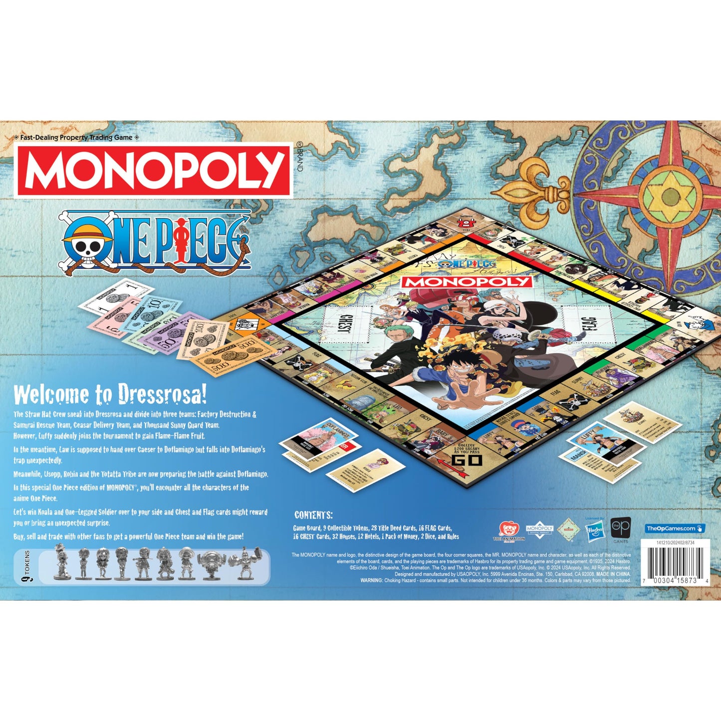 Juego de Mesa USAOPOLY Monopoly de una Pieza con Personajes Populares | Mercancía Oficial y Coleccionable