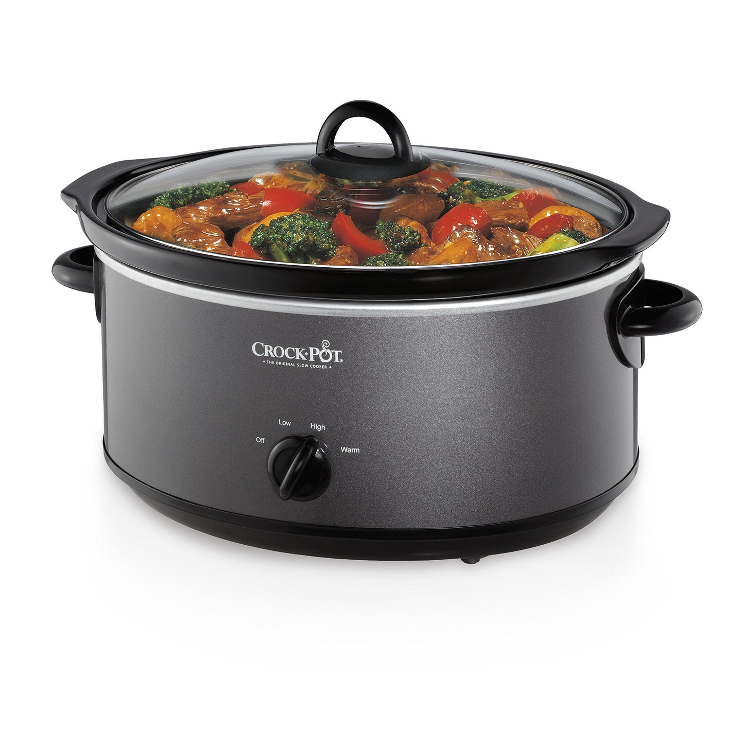 CROCK-POT - Olla de barro SCV700-KC, 7 cuartos de galón, carbón