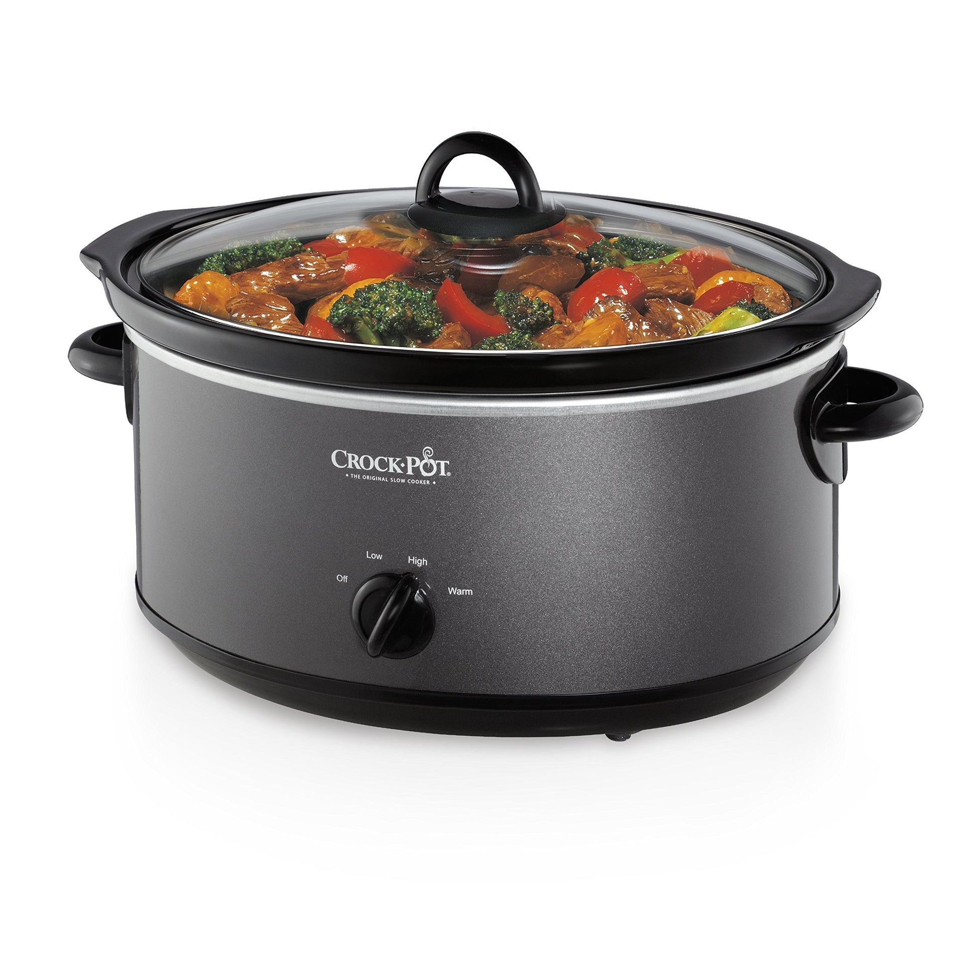 CROCK-POT - Olla de barro SCV700-KC, 7 cuartos de galón, carbón