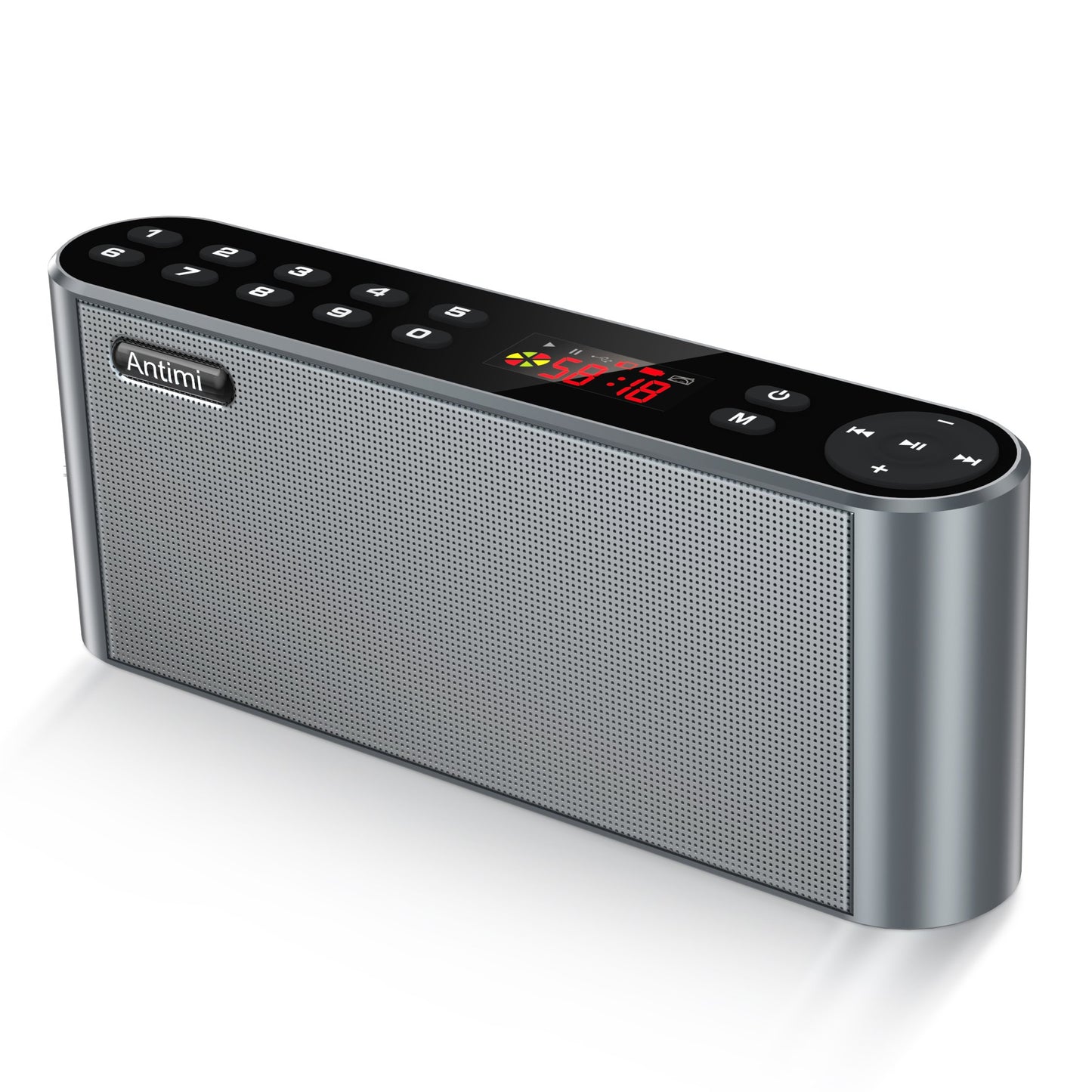 Antimi Bluetooth Speaker,FM Radio Player Stereo Portable Wireless Speaker Drivers with HD Sound, Built-in Microphone, High Definition Audio and Enhanced Bass,Feel free to switch your radio(Black)
