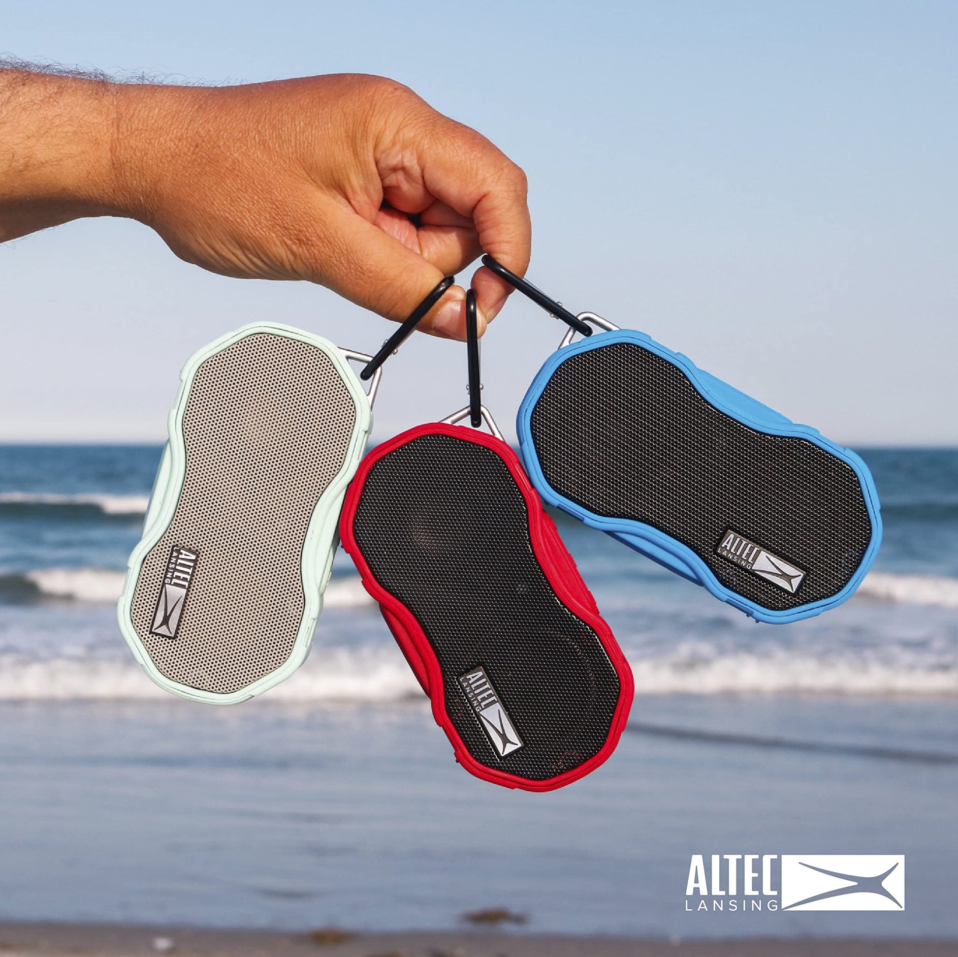 Altec Lansing Baby Boom XL - Altavoz Bluetooth Impermeable, inalámbrico y portátil para Viajes y Uso al Aire última intervensión, Graves Profundos y Sonido Fuerte, 1 Paquete, Negro