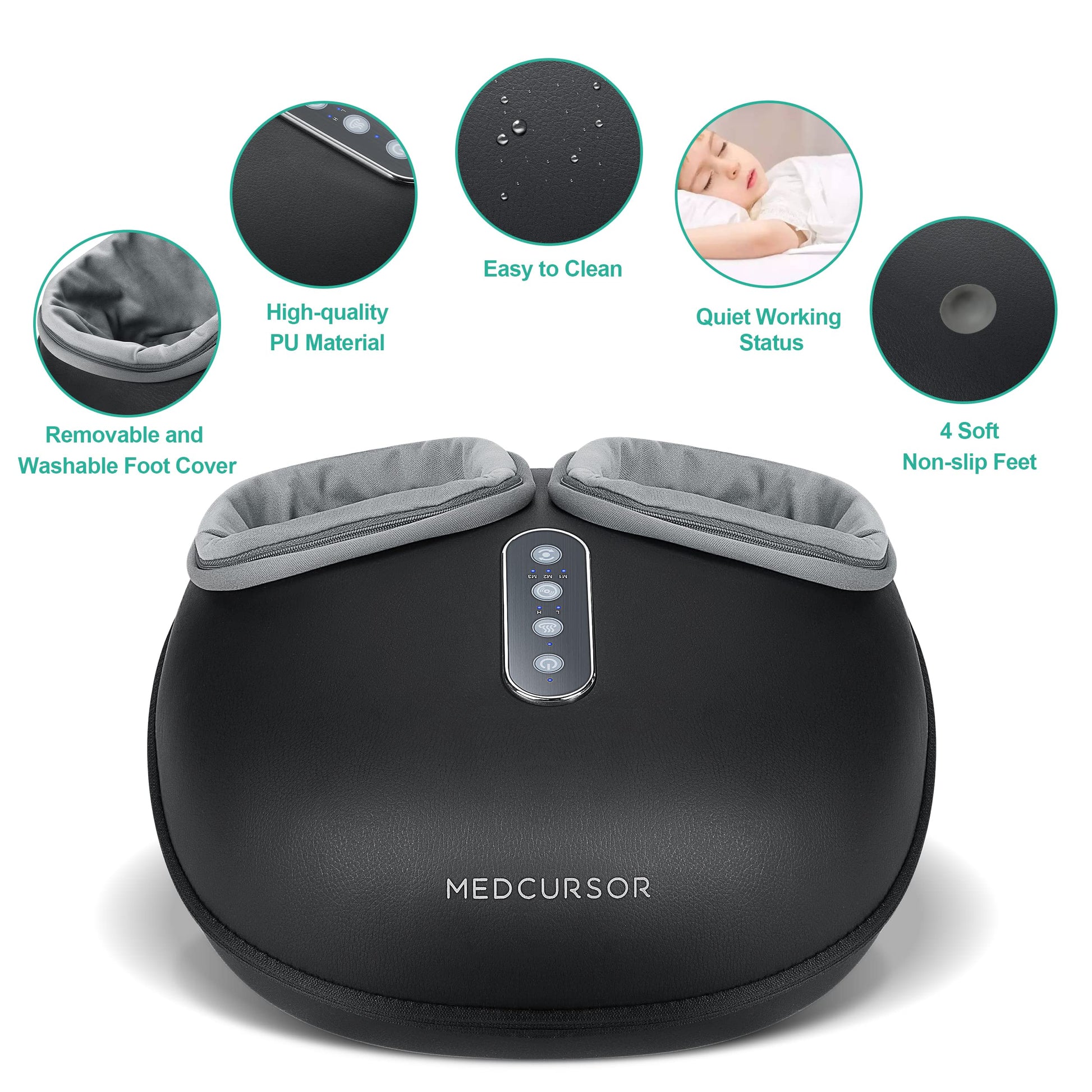 Máquina Masajeador de Pies Shiatsu Eléctrica con Calor Calmante y Compresión de Aire para Uso Doméstico