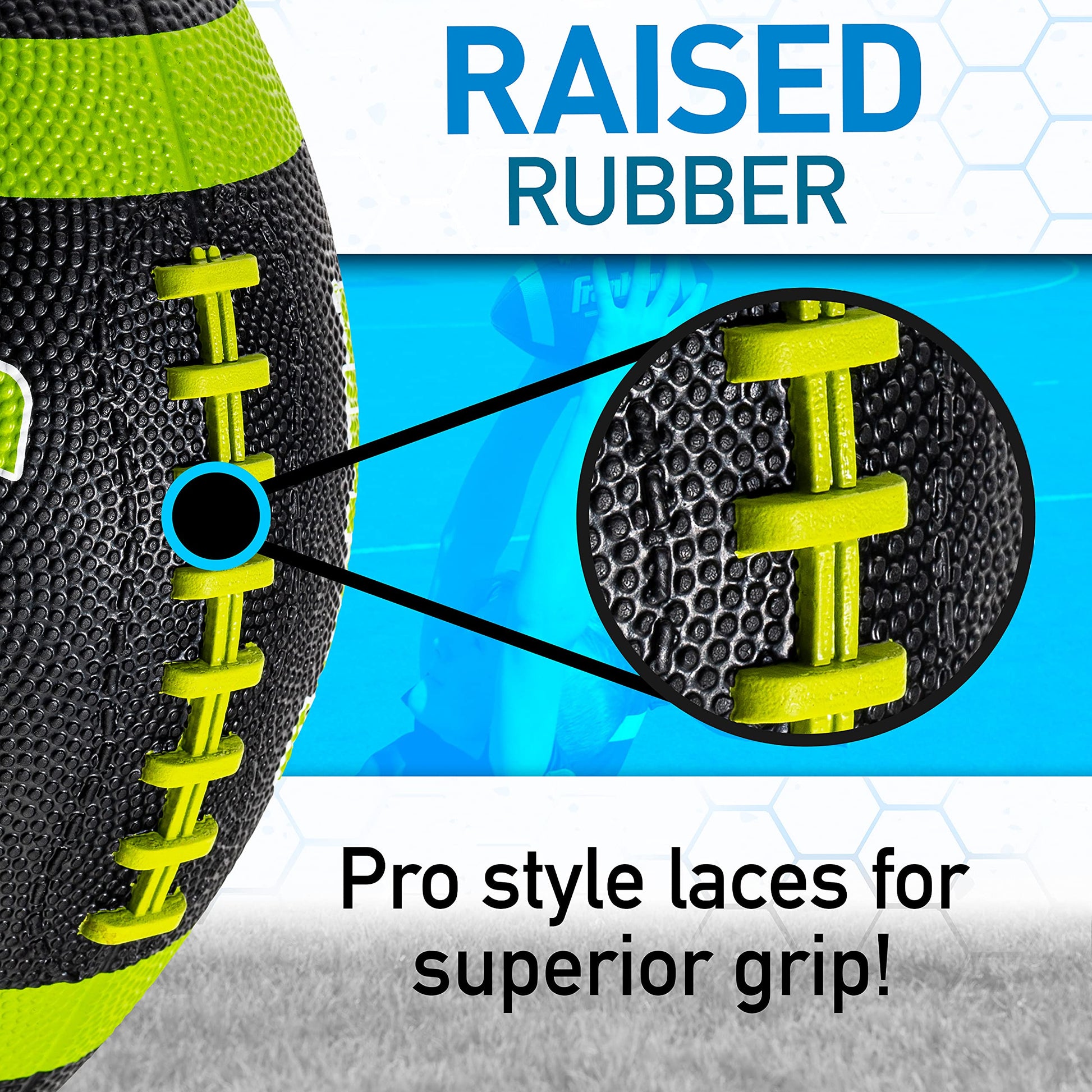 Balones de Fútbol Franklin Sports Goma Negro Óptico Junior Grip-Rite 100 para Niños Paquete de 6 con Bomba