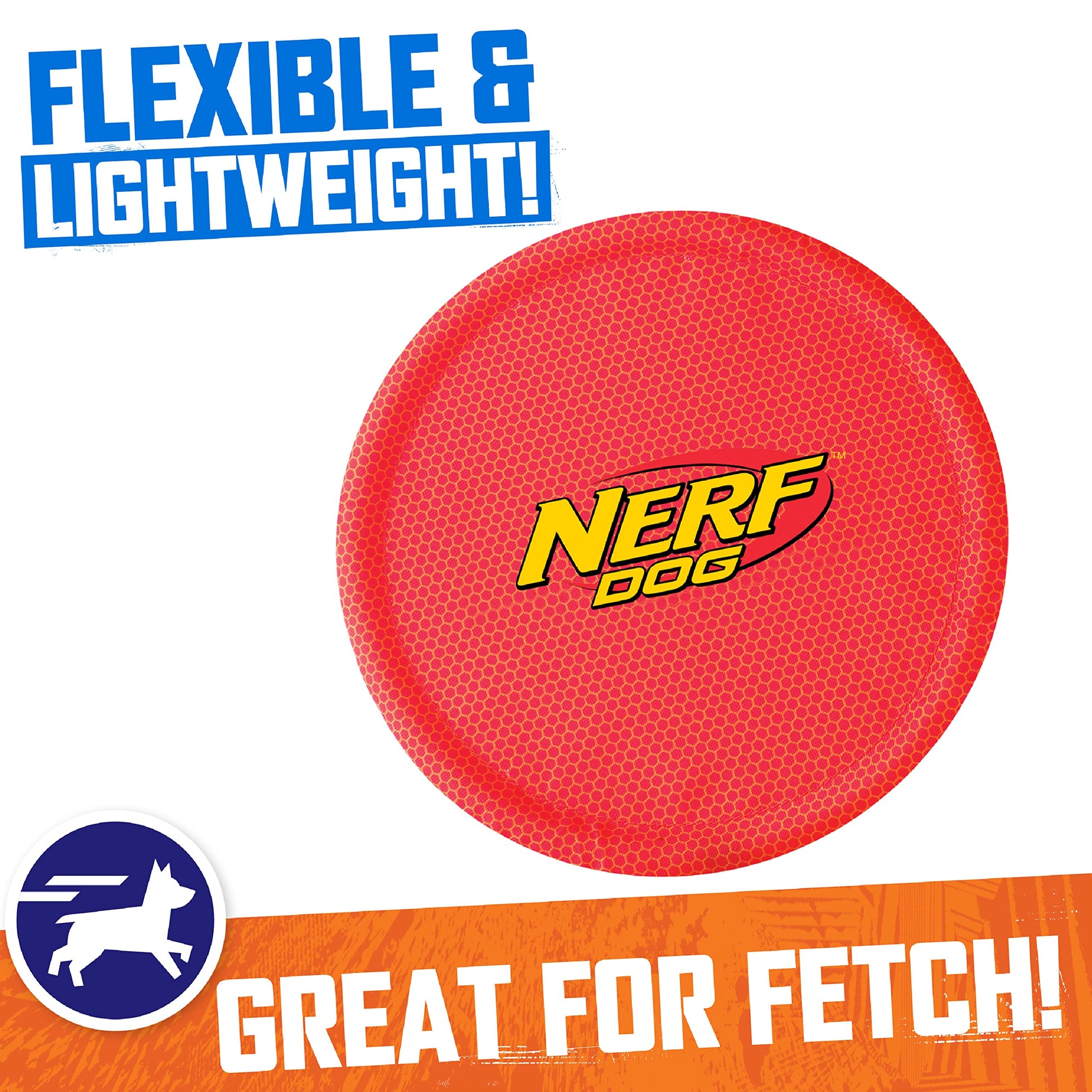 Disco Volador de Nylon Nerf Dog Grande Rojo para Perros