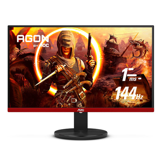 AOC - G2490VX Monitor de Juegos de Clase sin Marco, de 24 Pulgadas, FHD 1920 x 1080, 1 ms 144 Hz, FreeSync Premium, 126% sRGB / 93% DCI-P3, Color Negro