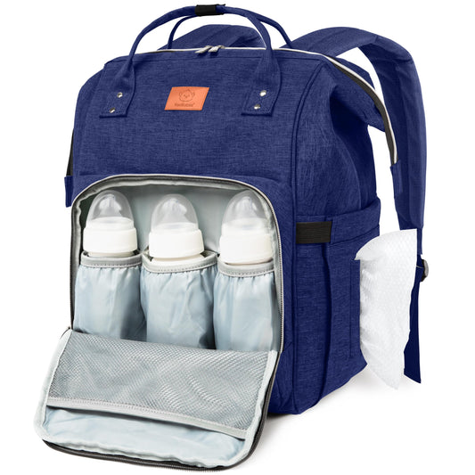Mochila para Pañales KeaBabies Azul Marino Impermeable para Bebés de Viaje