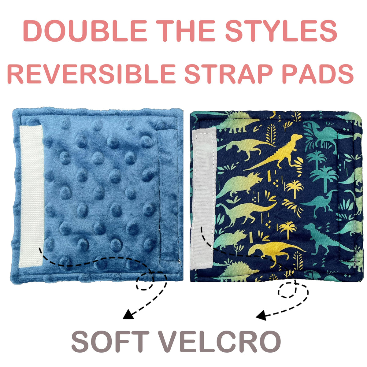 Funda para Cinturón Minky Dinosaurio Reversible