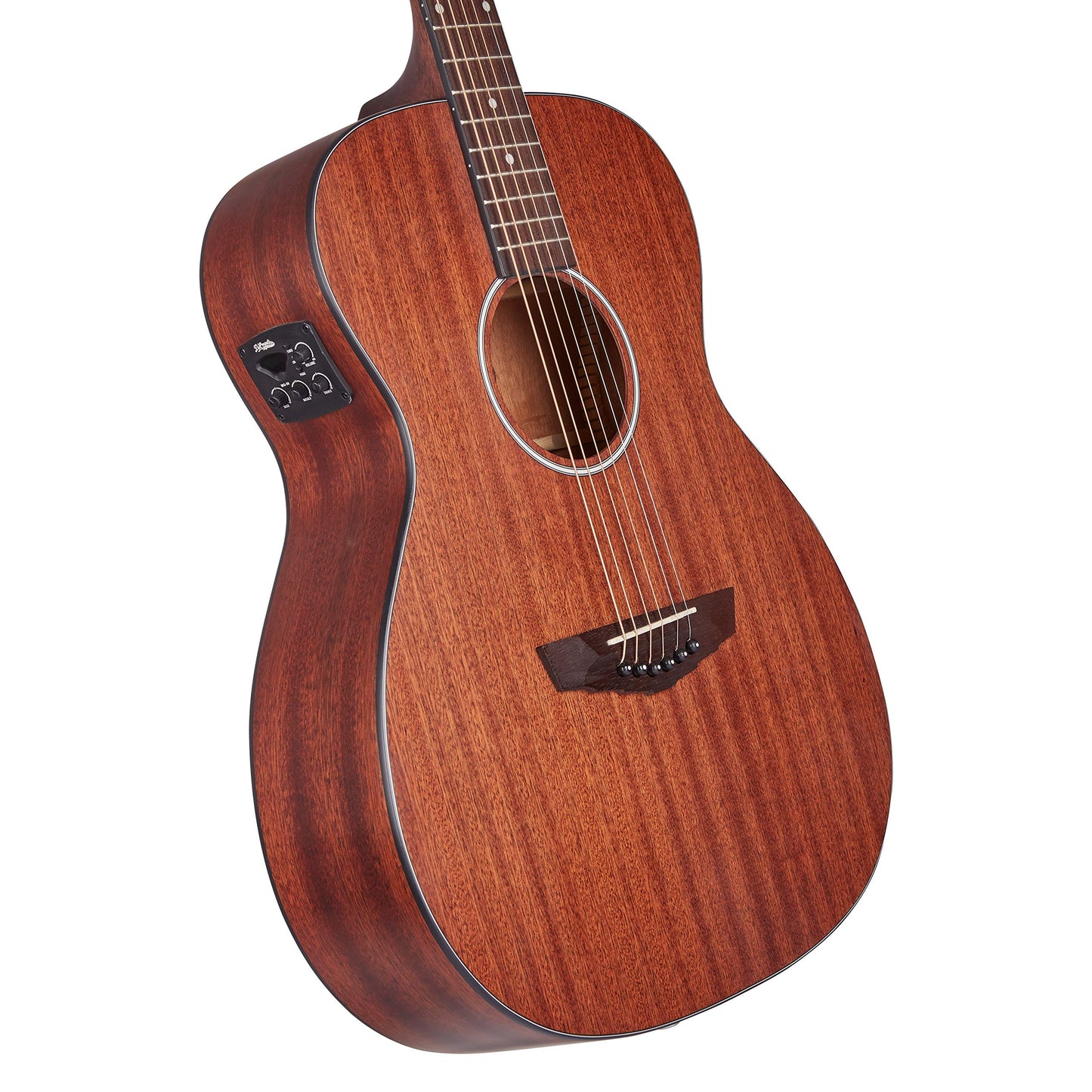 D'Angelico Guitarra acústica de 6 cuerdas, derecha, natural (DAPLSOMMAHCP)