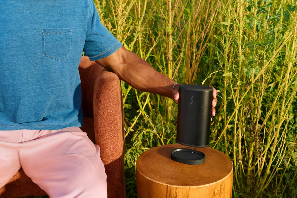 Bocina Portátil Sonos Negro Sonido Estéreo Bluetooth WiFi 24 Horas Compatible con Alexa