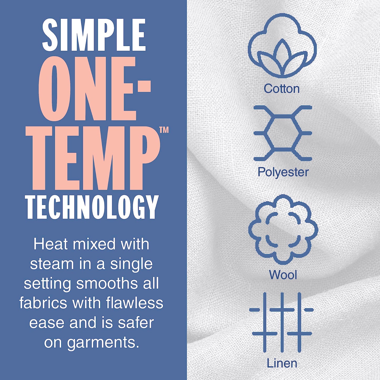 Conair GlideLite - Plancha de vapor profesional para ropa, tecnología simple de una temperatura, sin fricción y fácil deslizamiento
