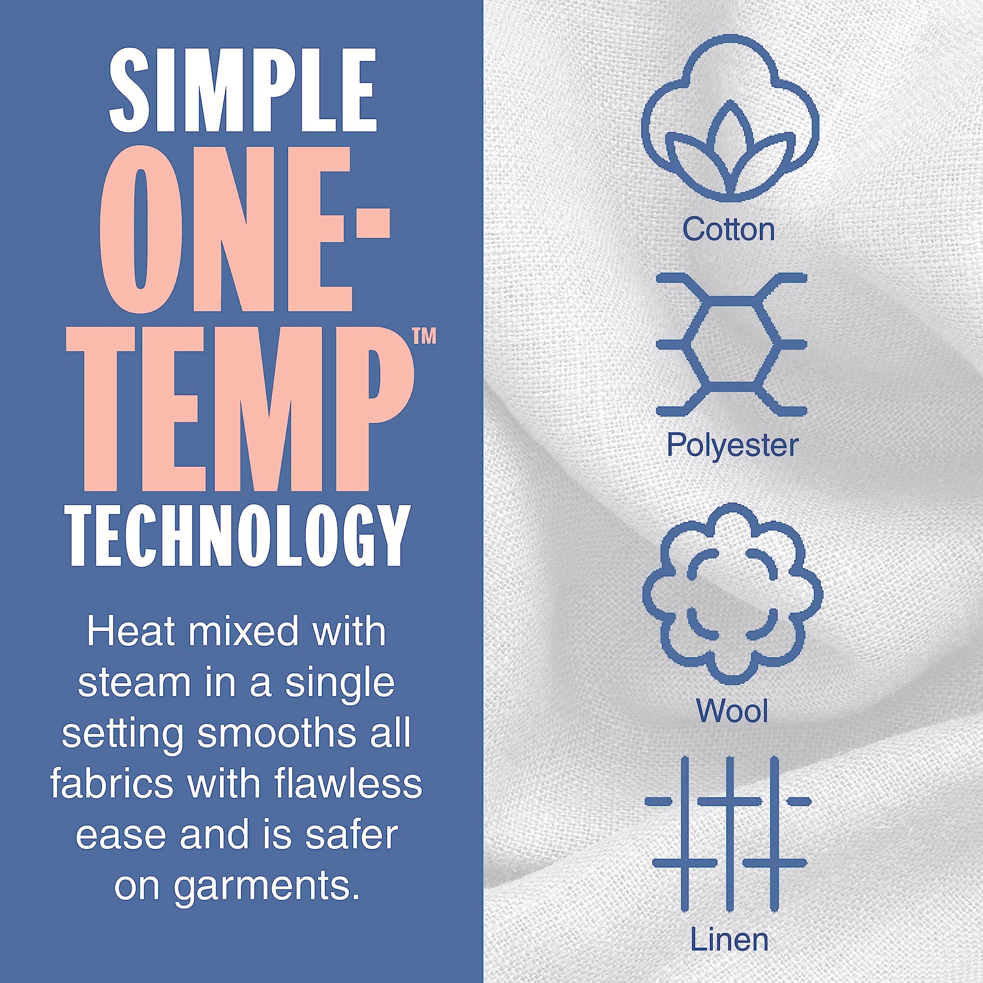 Conair GlideLite - Plancha de vapor profesional para ropa, tecnología simple de una temperatura, sin fricción y fácil deslizamiento