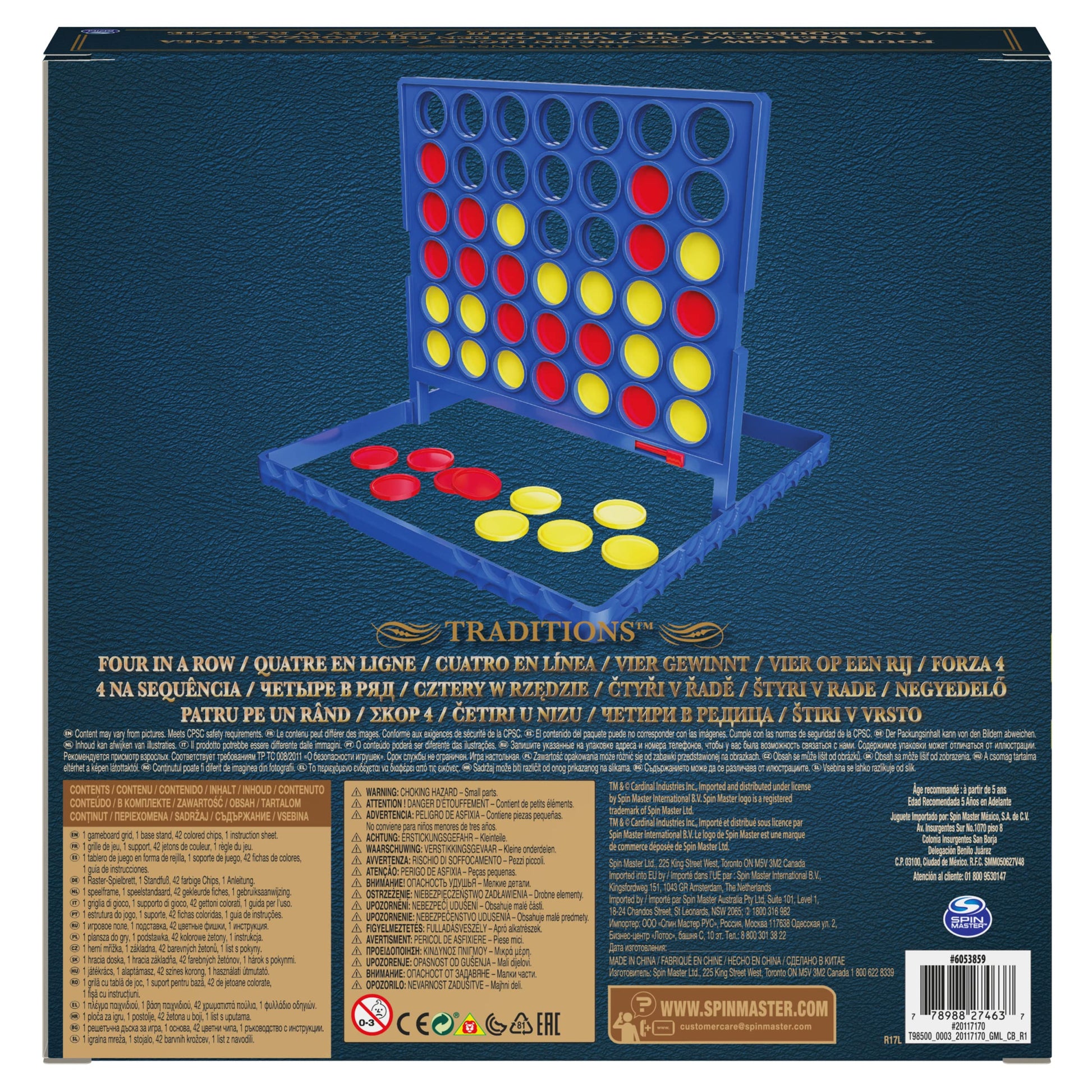 Juego de Mesa Spin Master Cardinal Azul Cuatro en Línea para Familias