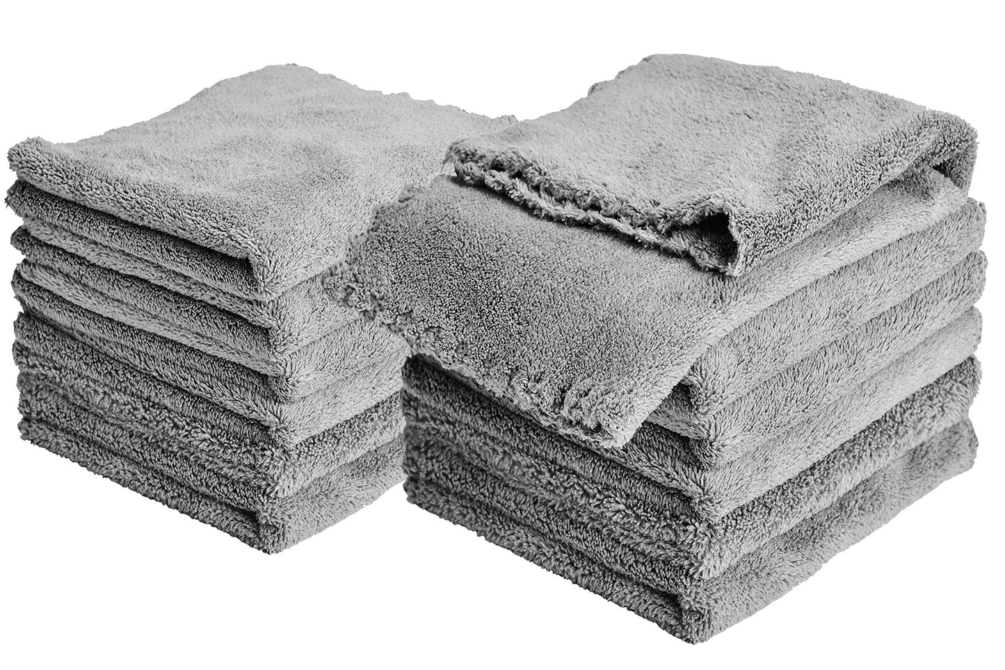 Kyapoo - Juego de 12 paños de microfibra de 12 x 12 pulgadas, extra absorbentes y suaves para recién nacidos, bebés y niños pequeños, color gris