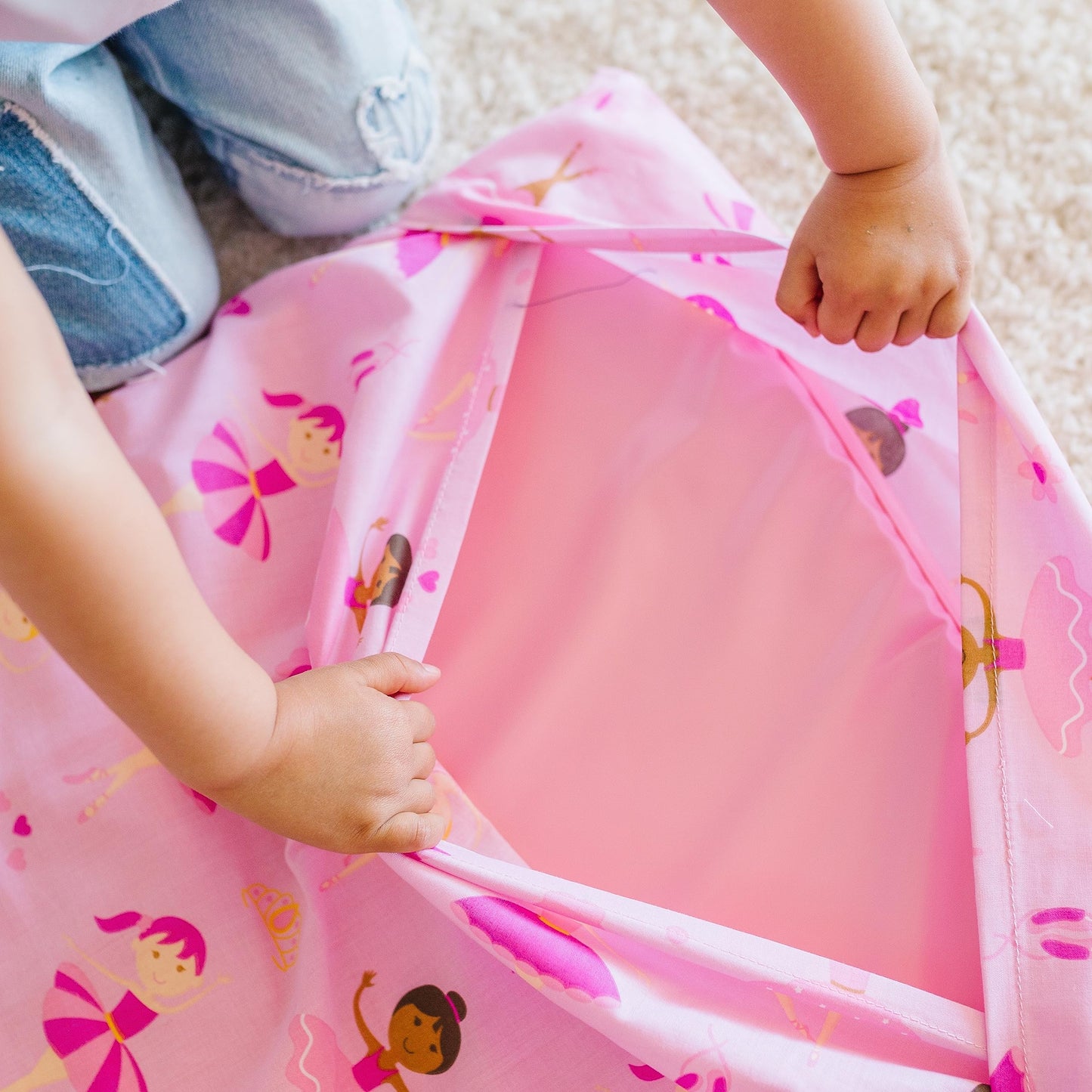 Wildkin - Funda de algodón para Siesta para niños, Suave, Cosida en Solapa, Duradera y se Adapta a Alfombrillas de Vinilo de 1.5 Pulgadas, Bailarina