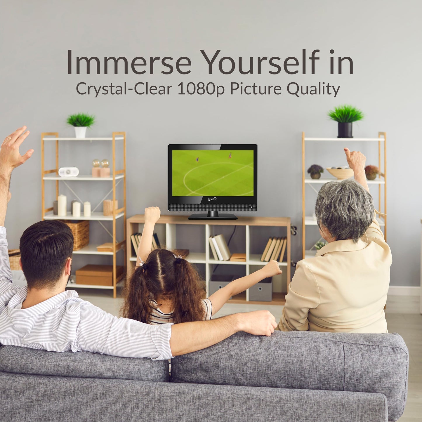 Televisor LED Supersonic 15.6 Pulgadas VIDAA 1080p WiFi para Sala de Juegos y Cocina