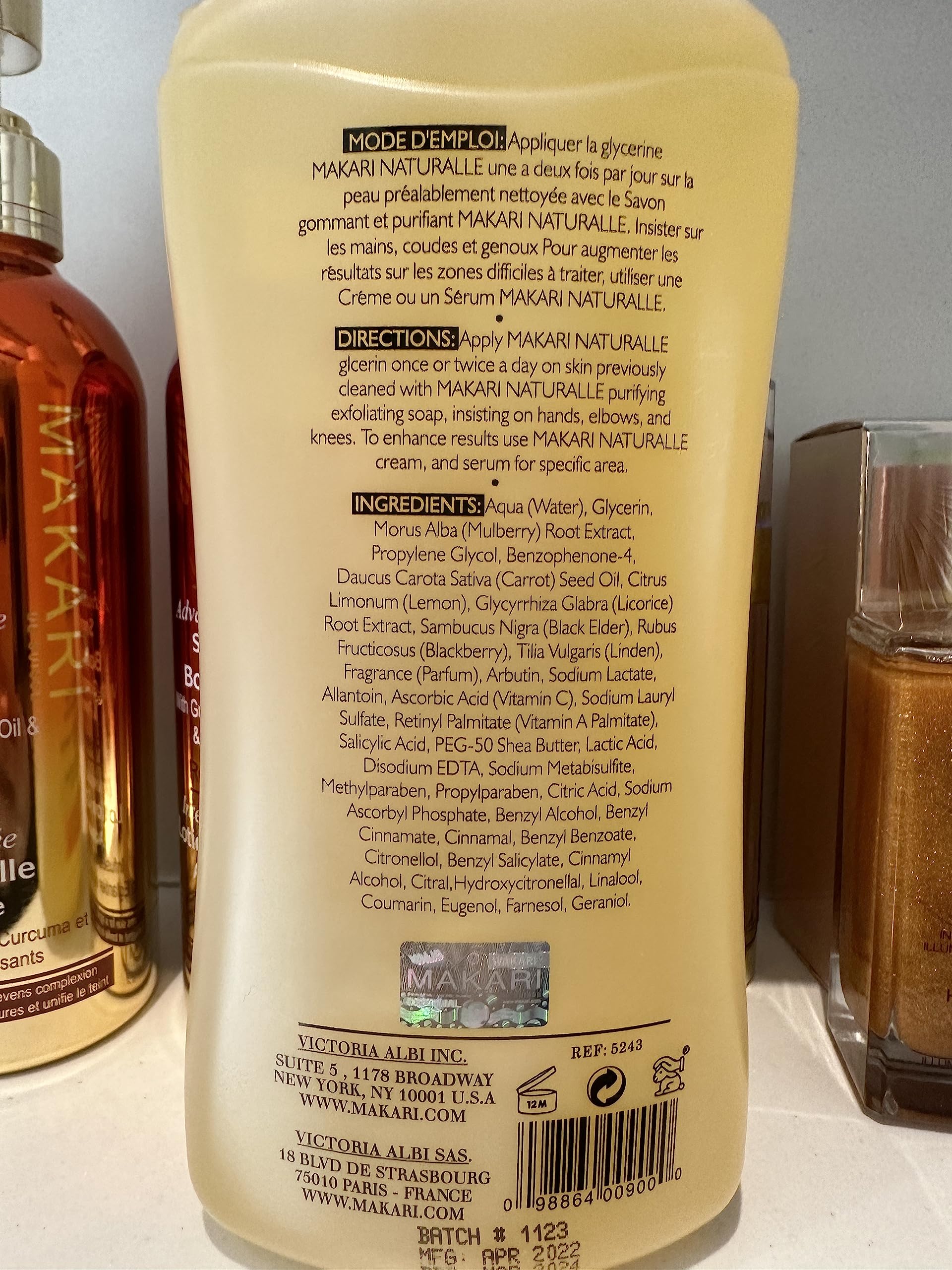 Makari Naturalle Carotonic Extreme Body GLYCERIN 16.6 oz – Reduce la hiperpigmentación, manchas oscuras, cicatrices y radicales libres – Hidrata, aclara y suaviza para una piel sana y brillante