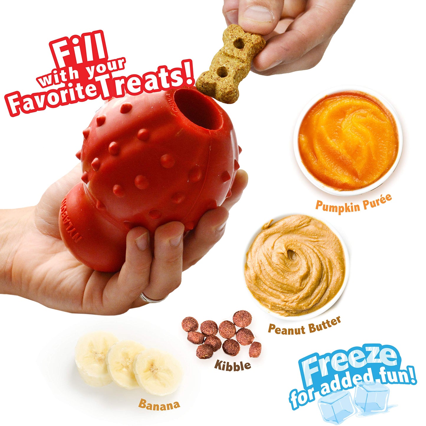 Juguete Mordedor Rellenable Nylabone Cono Strong para Perros X-Small Petite