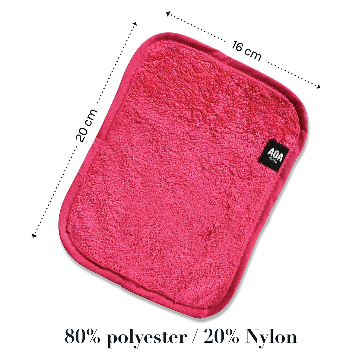 AOA Studio Toallitas faciales de microfibra para eliminar el maquillaje con agua de 7.8 x 6.2 pulgadas, todo tipo de piel e incluso piel sensible (8 paquetes)