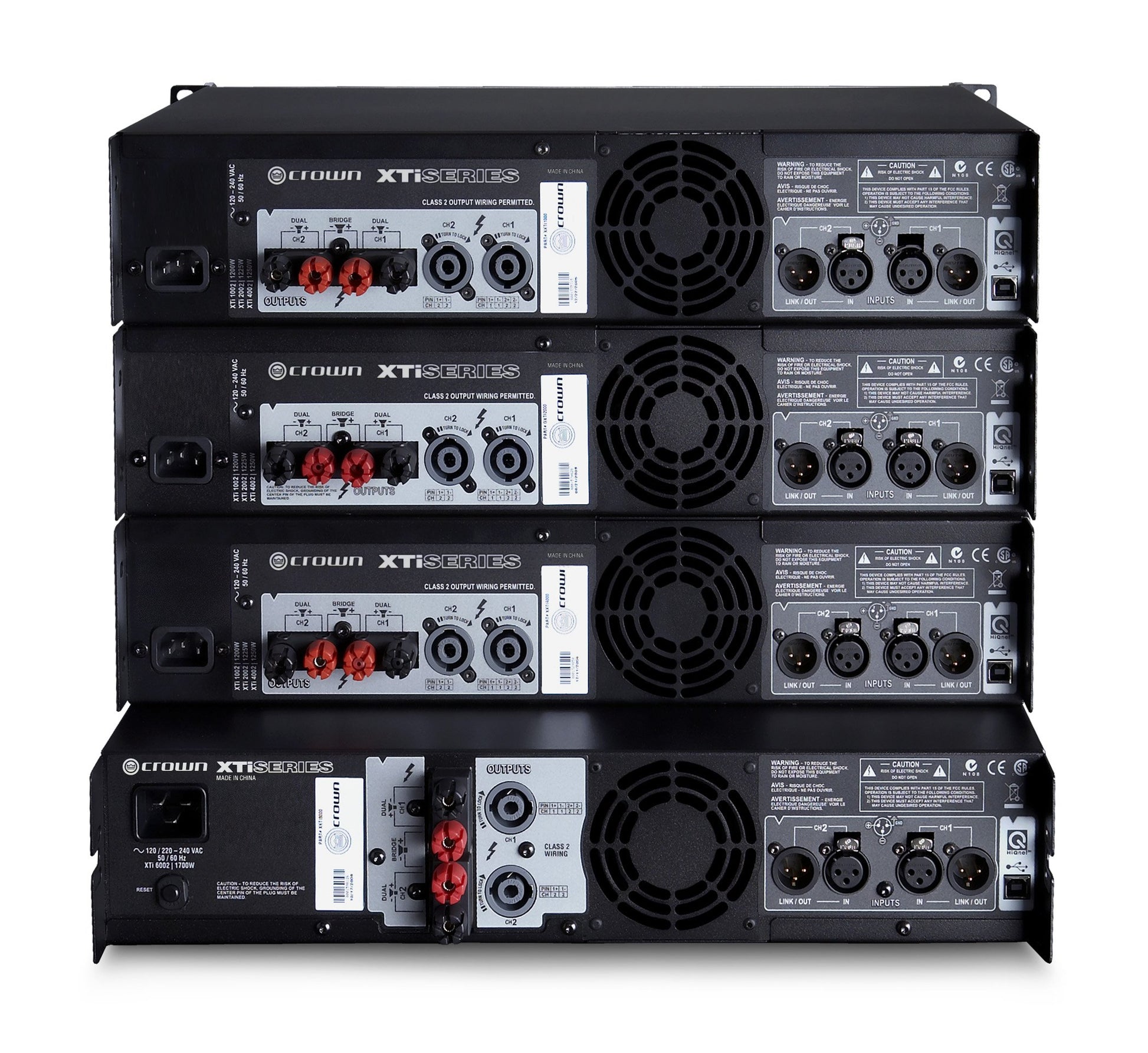 Crown XTi2002 amplificador de potencia de dos canales, 800 vatios a 4Ω