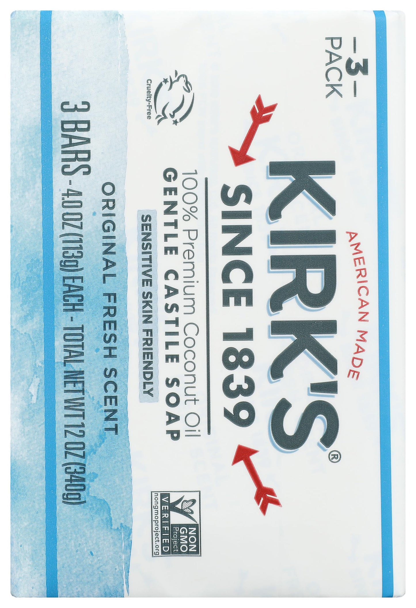 Kirk's Natural Castile Soap Original - 4 oz Each, 3 ct