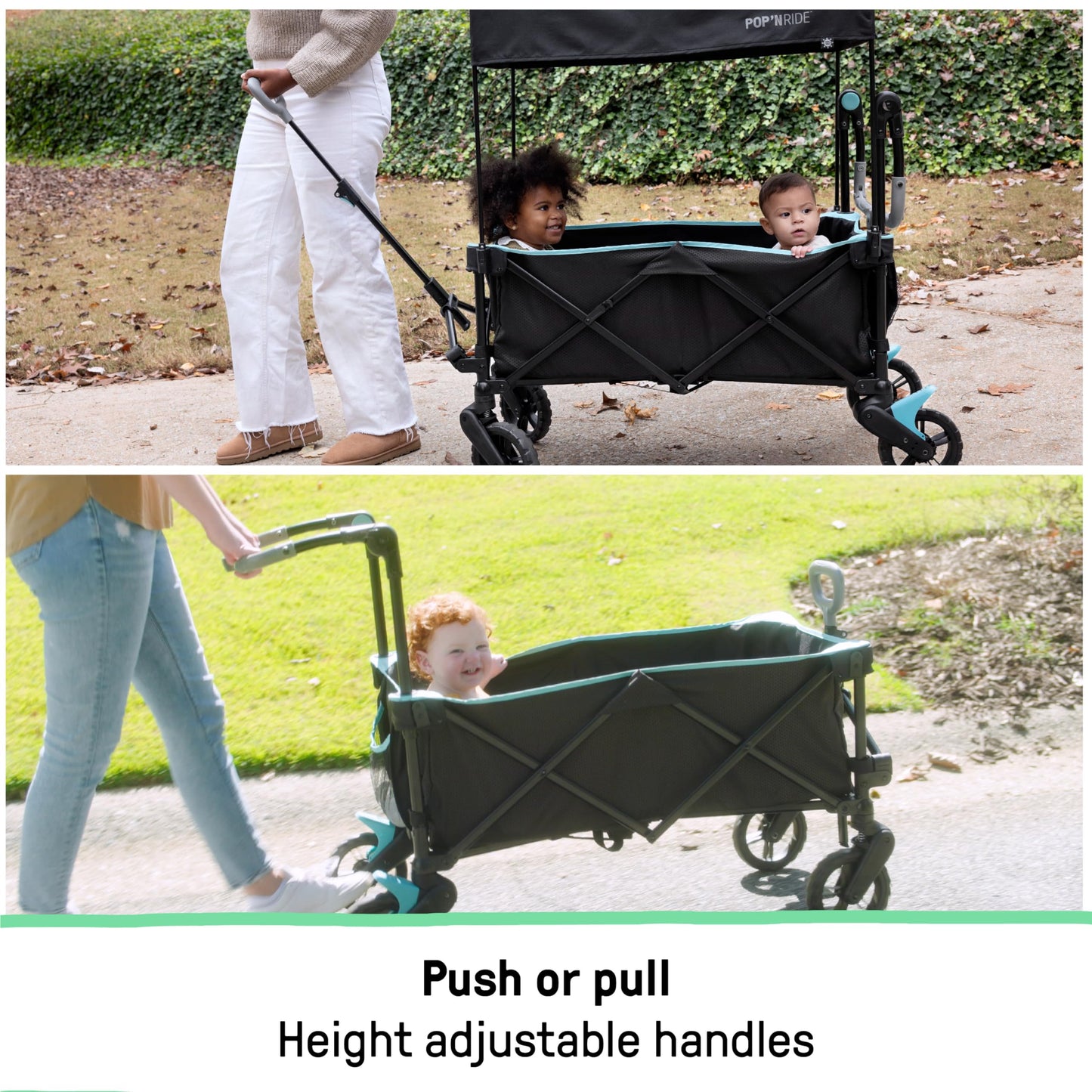Cochecito Transportador Summer by Ingenuity Negro Verde Azulado con Techo para Bebés