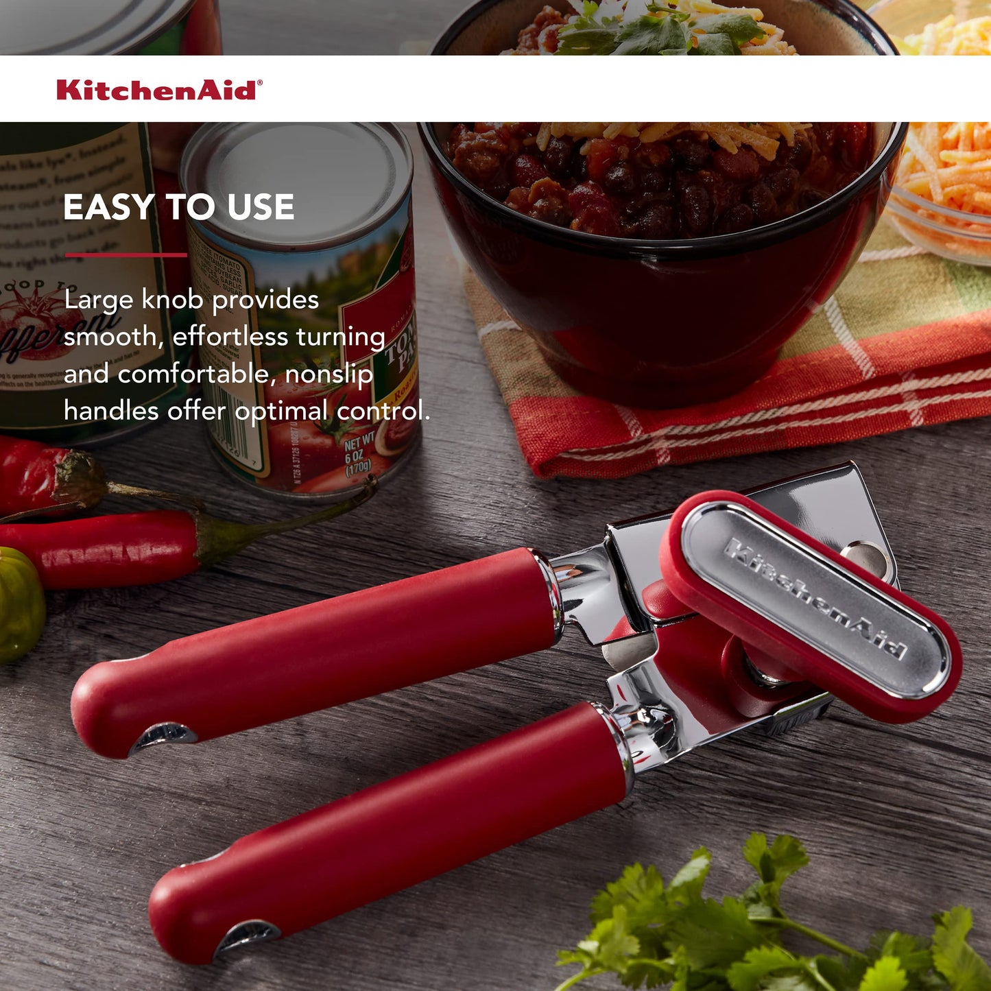 KitchenAid abrelatas, Rojo, 8 pulgadas, 1