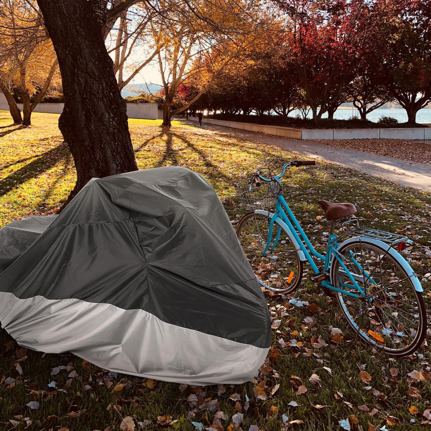 Funda Impermeable AkiiGer Negra para Triciclo para Adultos con Orificio de Bloqueo