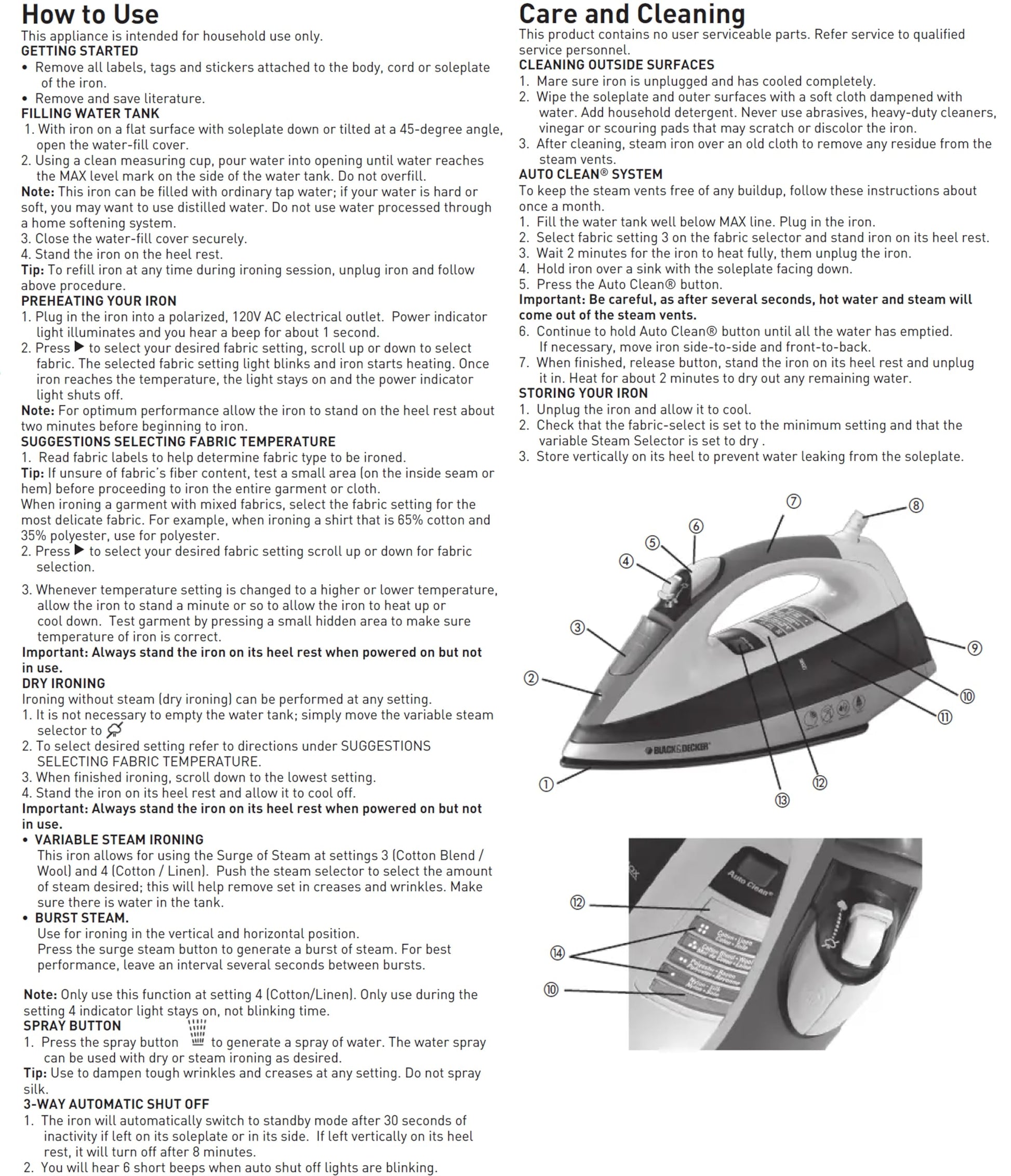 Black+Decker Vitessa Advanced Plancha de Vapor IR2050