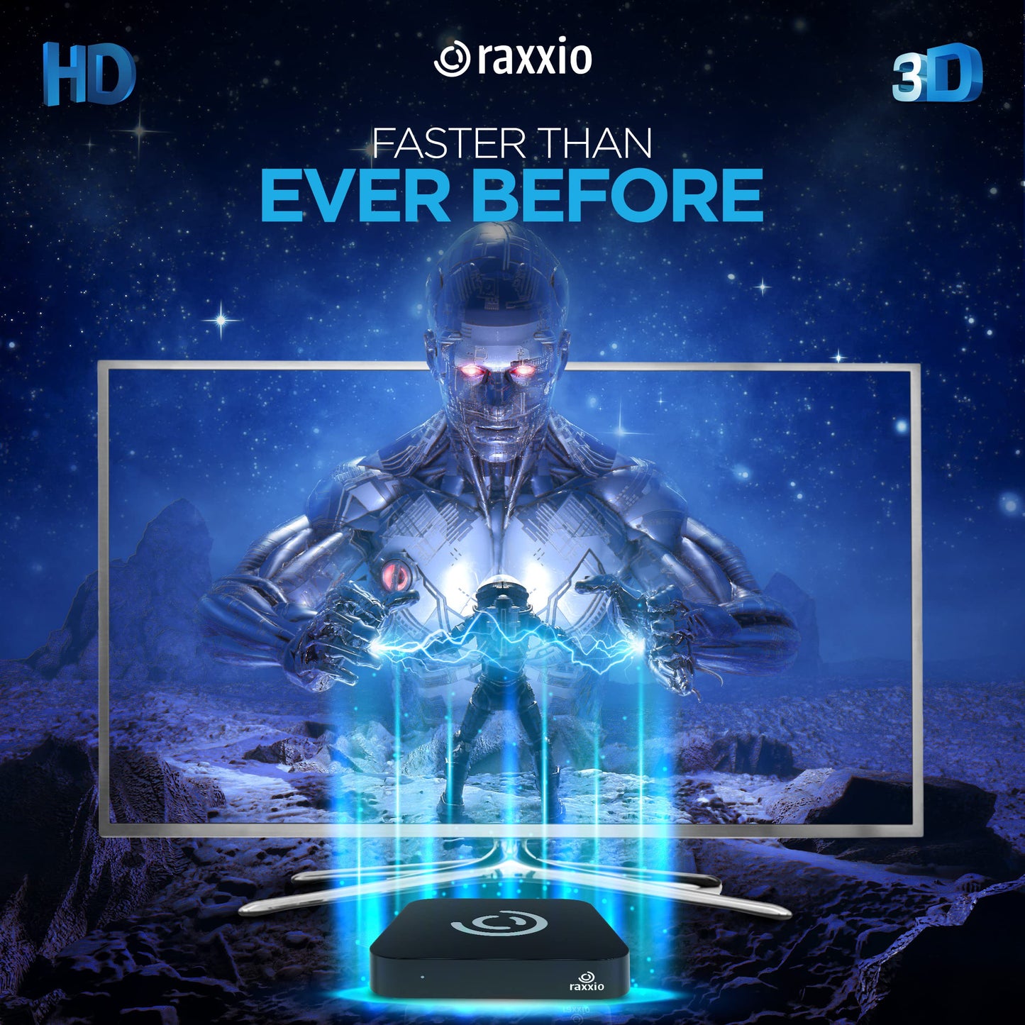 Android TV Box RAXXIO Negro RAX2100 Ultra HD 4K 75fps RAM 4GB ROM 64GB WiFi Dual USB 3.0 Android 9.0