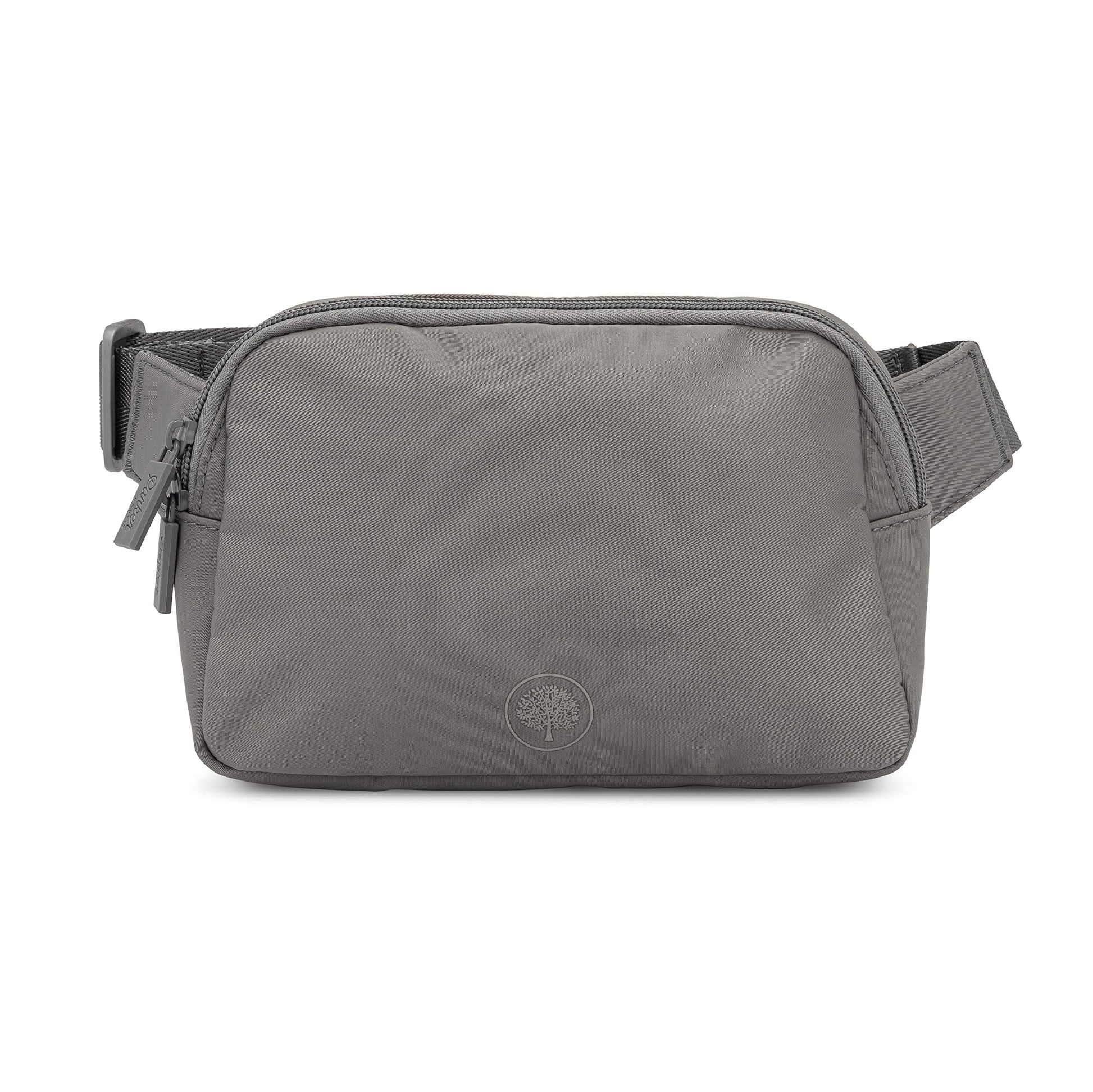 Parker Baby Co. - Riñonera, Bolsa Cruzada para Mamás, con amplio espacio para pañales | "Birch Belt Bag", Gris