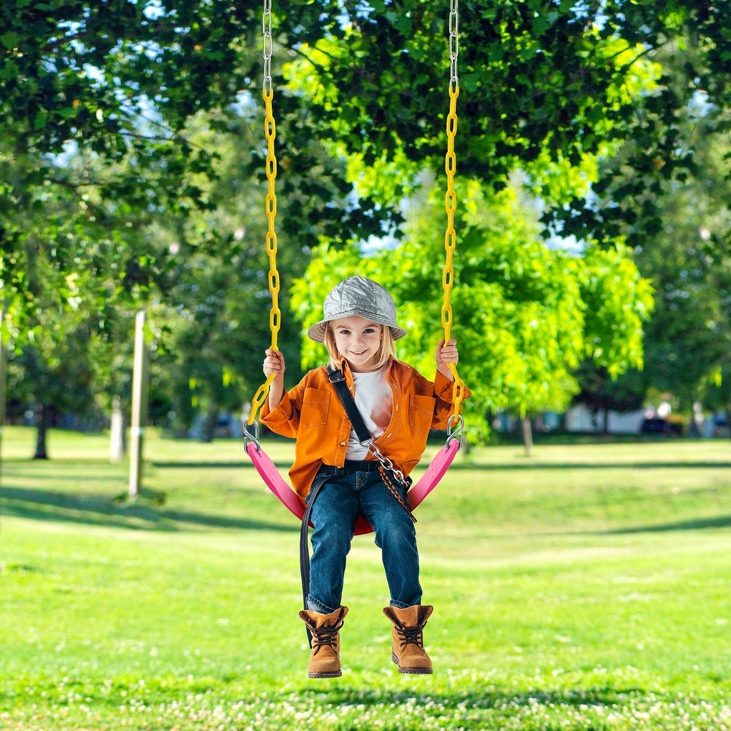 Juego de Asientos Basculantes Turfee Rosa Resistentes para Niños