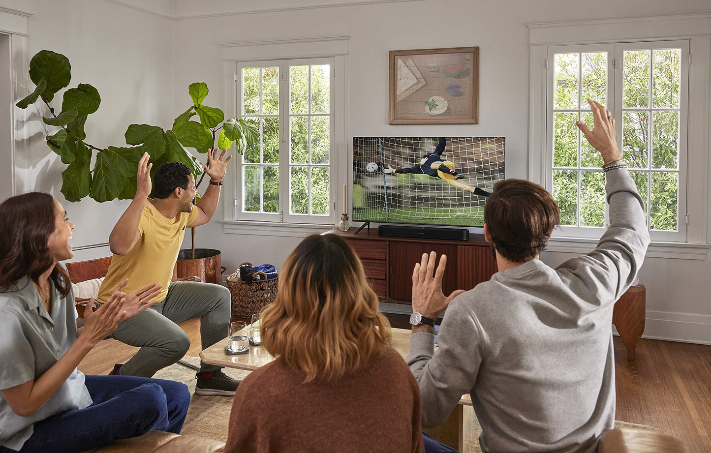 Sonos Beam (Gen 2) Barra de Sonido Inteligente para TV de tamaño Compacto con tecnología Dolby Atmos (Reacondicionado)