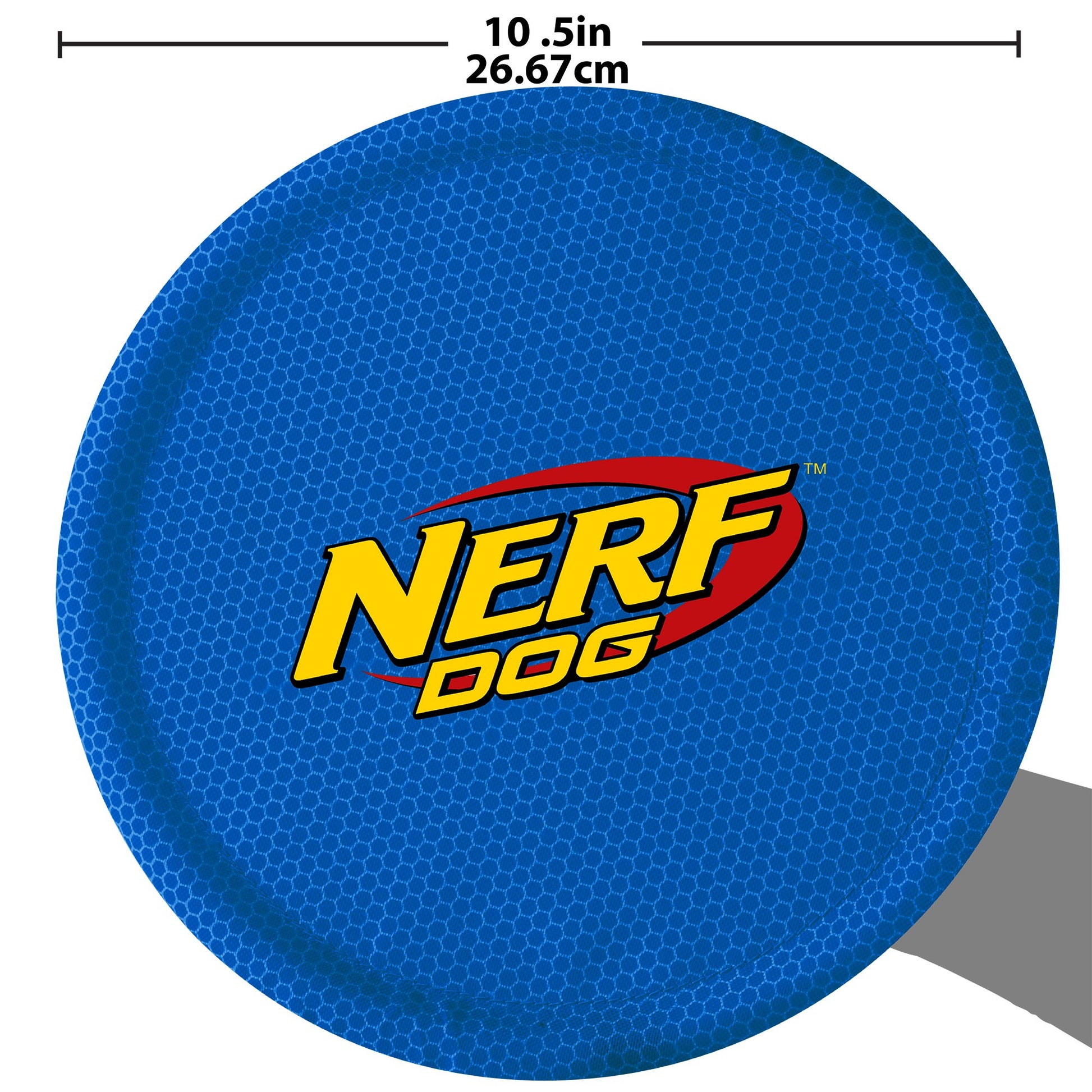 Juguete para Perro Nerf Dog Azul de Nailon Resistente al Agua y Durable Frisbee 9 Pulgadas para Razas Medias/Grandes