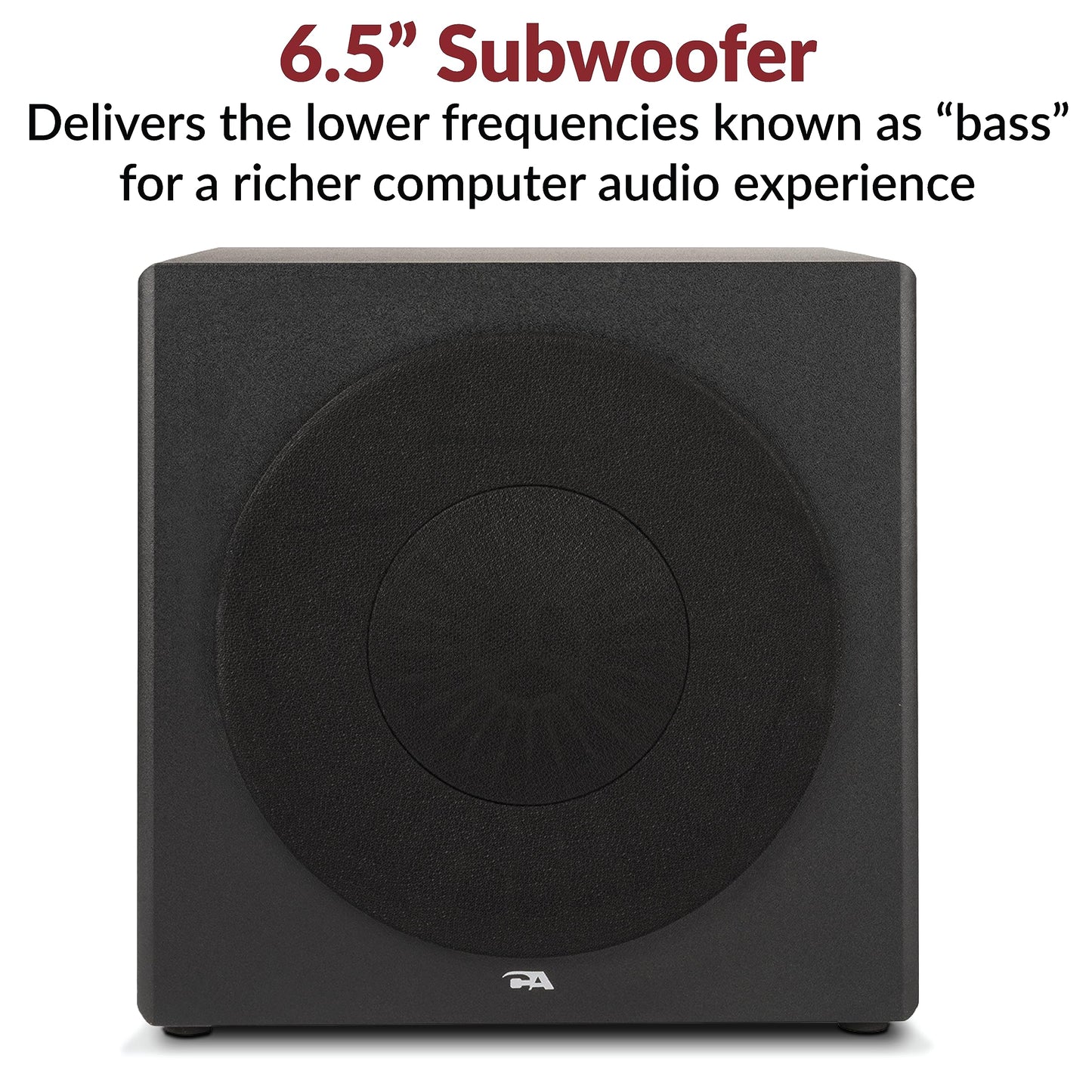 Cyber Acoustics CA-3908 3 Piece Flat Panel Design Subwoofer and Satellite Speaker System (CA-3908)