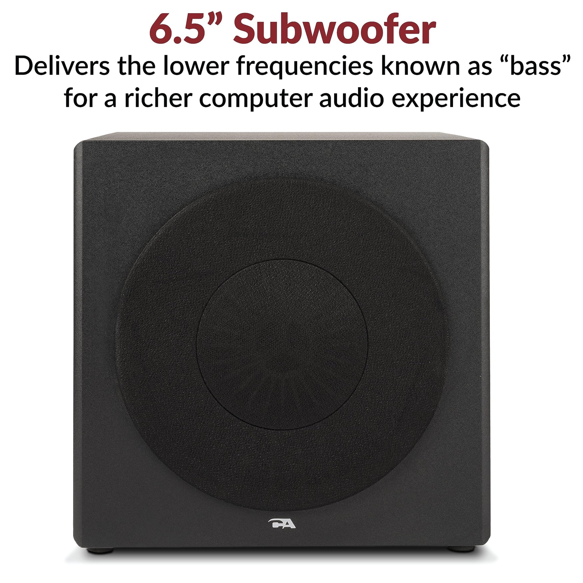 Cyber Acoustics CA-3908 3 Piece Flat Panel Design Subwoofer and Satellite Speaker System (CA-3908)