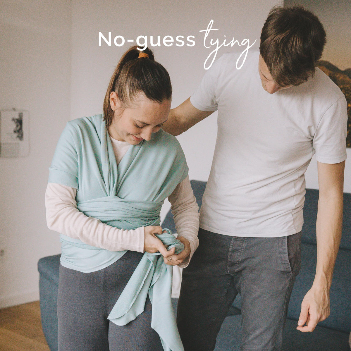 Boba Baby Wrap Carrier - Original Baby Carrier Wrap Sling para Recién Nacido - Baby WearEssentials - Soporte para envolver Recién Nacido (Serenity Sea Mist)