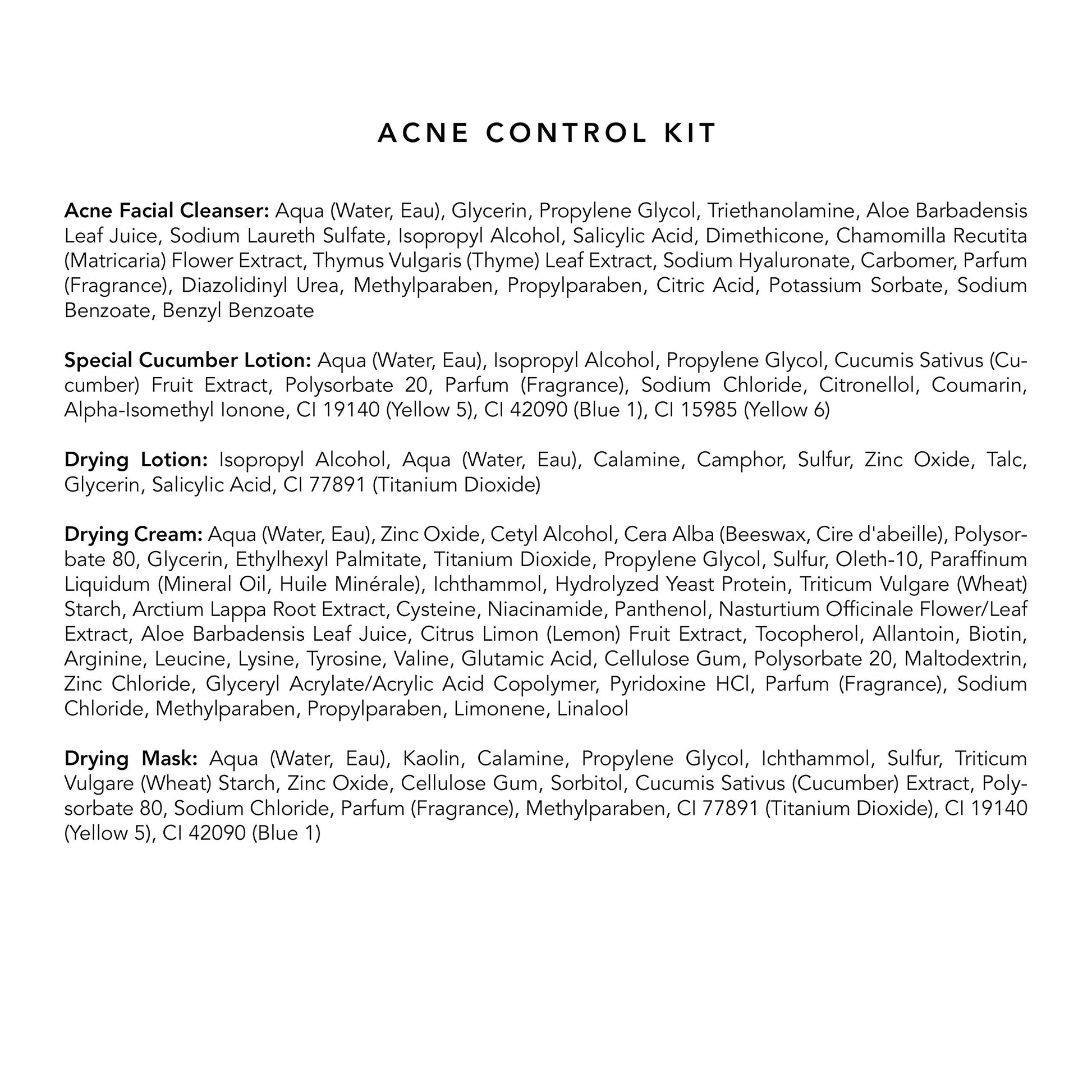 Mario Badescu Kit facial para control del acné con limpiador facial, tónico, mascarilla, loción secante y crema | Set para el cuidado de la piel ideal para cutis mixto, problemático o graso.