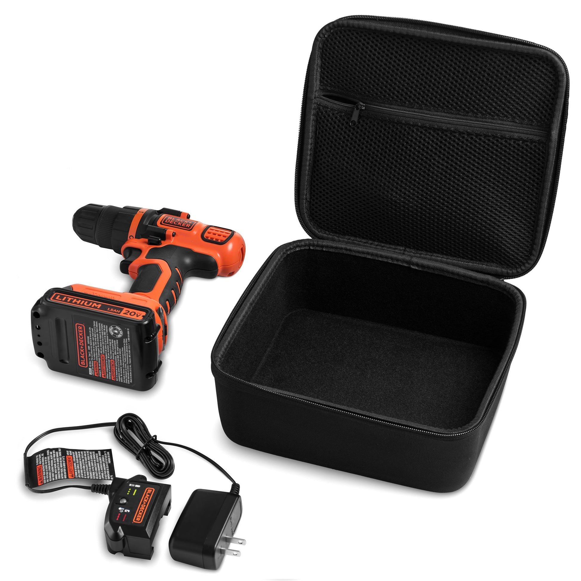 Caseling - Funda rígida - 8.6 x 7.8 x 3.5 pulgadas, compatible con Black+Decker LDX120C / LD120VA - Soporte de carcasa dura de espuma EVA para almacenamiento de electrónica y viajes (solo funda)