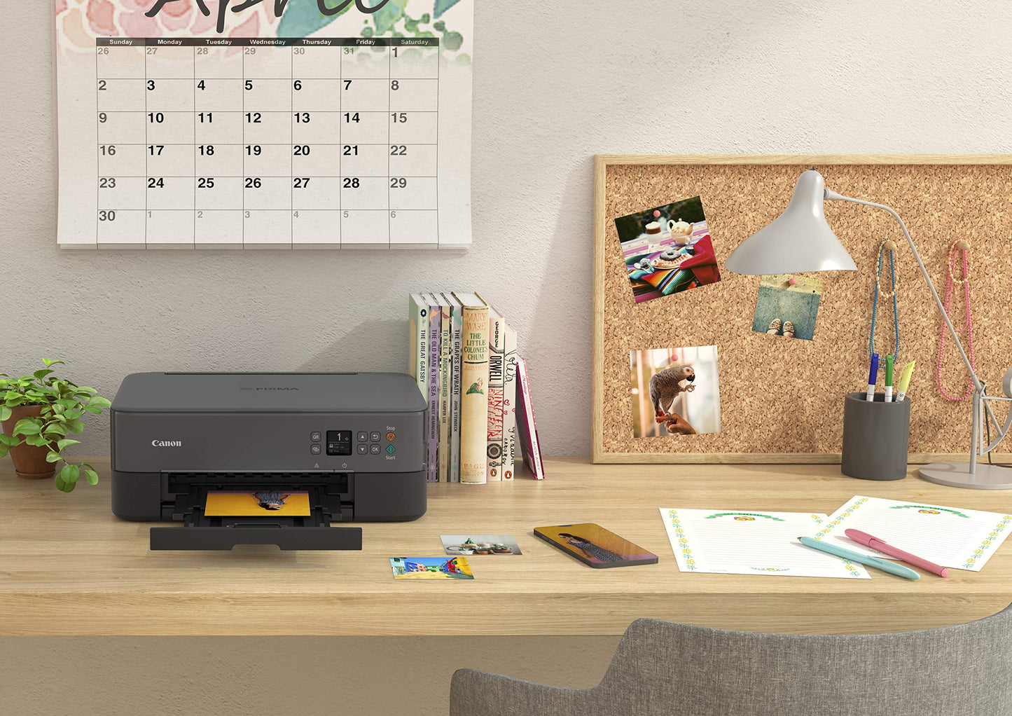 Canon TS5320 Impresora inalámbrica Todo en uno, escáner, copiadora con AirPrint, Negro, Amazon Dash Replenishment Ready