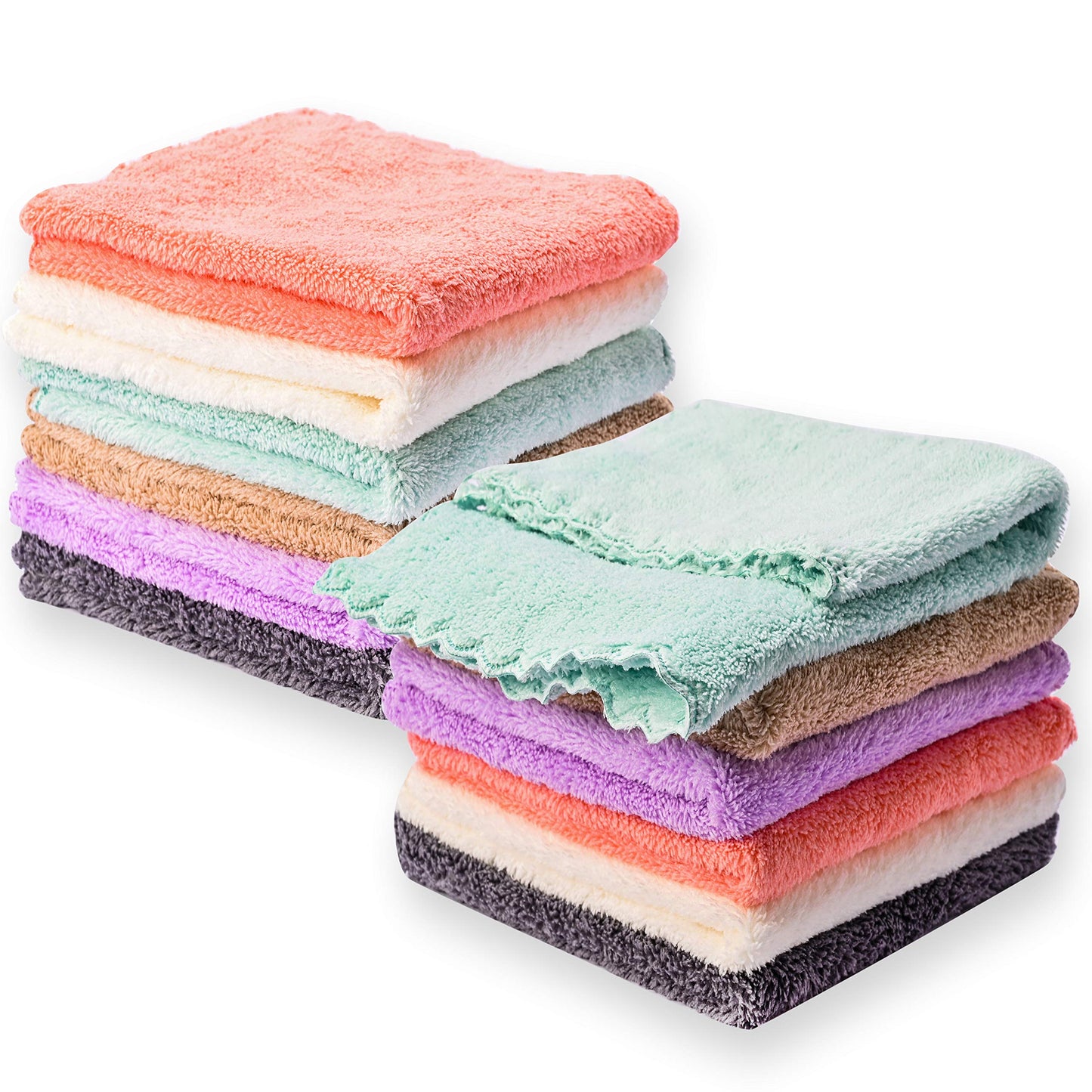 Kyapoo - Juego de 12 paños de microfibra de 12 x 12 pulgadas, extra absorbentes y suaves para recién nacidos, bebés y niños pequeños