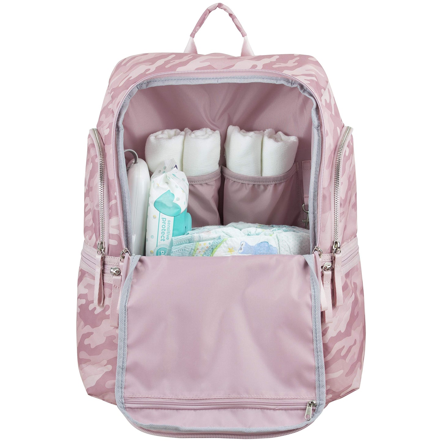 BODHI Baby - Mochila de pañales multifunción con cambiador extraíble, unisex, para mamás y papás, Rosa Fluid Camo