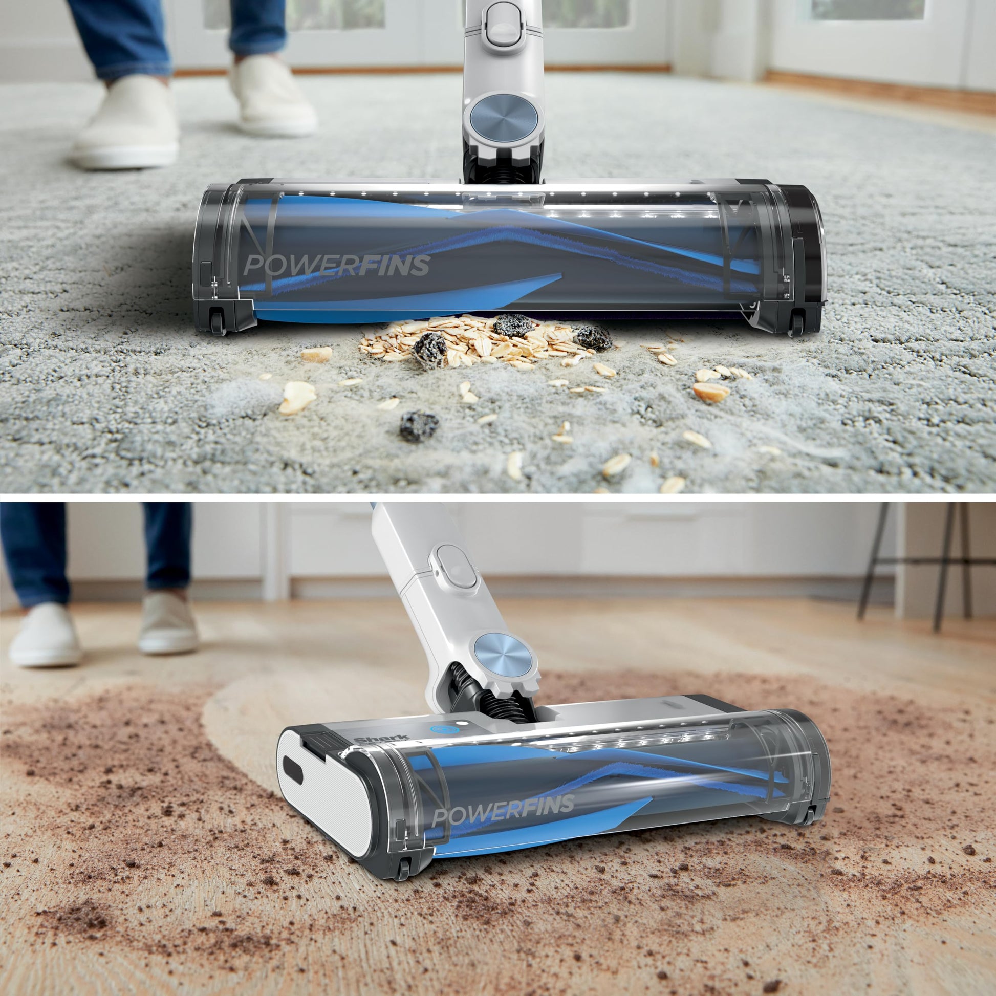 Aspiradora Shark Azul con Sistema de Autovaciado y Filtro HEPA Inalámbrica Tecnología de Limpieza Profunda