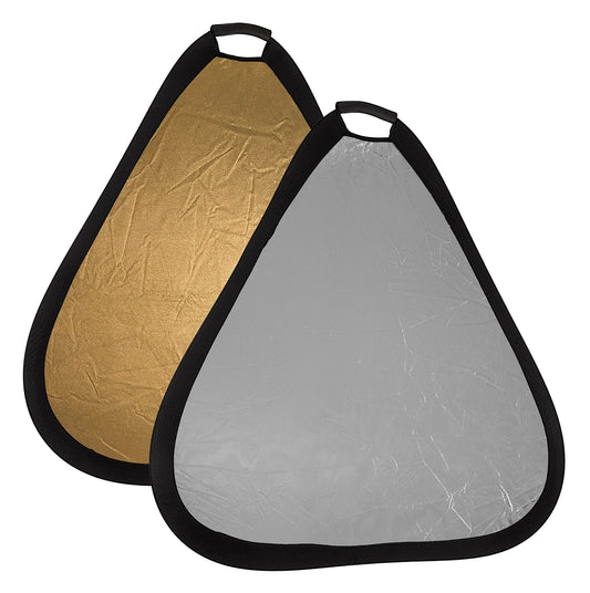 Fototdiox Pro 2 en 1 - Reflector de lágrima (80 cm), Color Plateado y Dorado