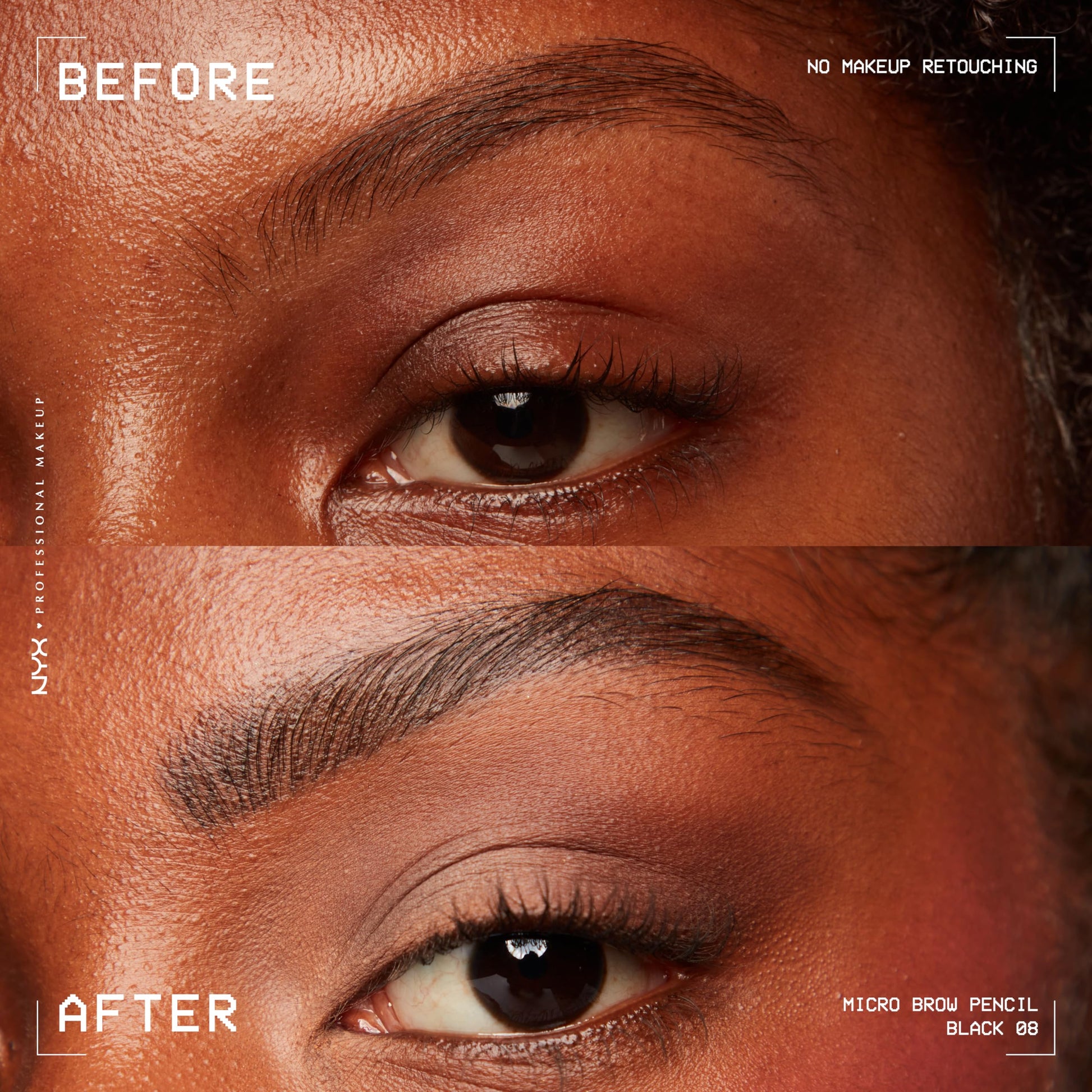 Lápiz para Cejas NYX Professional Makeup Negro Micro 1g