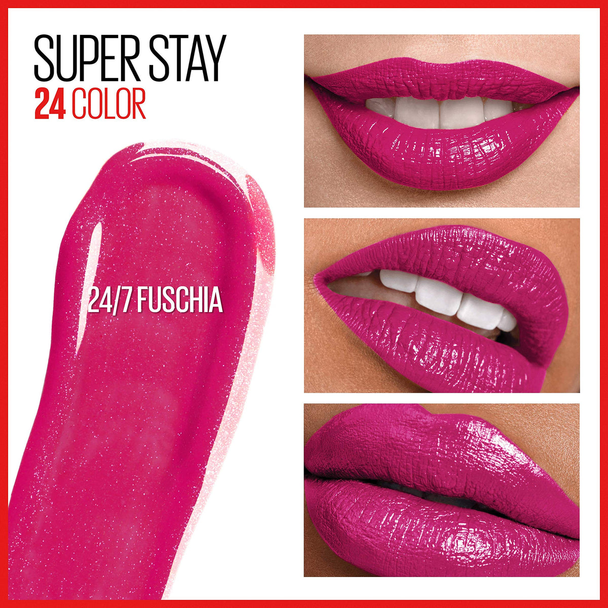 Maybelline New York SuperStay 24 2-Step Liquid Lipstick Makeup, 24/7 Fuschia, 1 kit