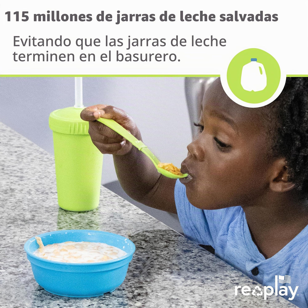 Re Play - Tenedores y cucharas para niños pequeños, paquete de 8 con estuche de transporte, 4 tenedores para niños con puntas redondeadas y 4 cucharas profundas para niños pequeños, utensilios de 0.2 pulgadas de grosor con estuche, princesa
