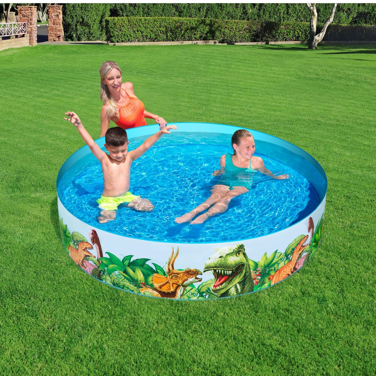 Bestway BW55022-20 Dinosaurous Fill 'N Fun - Piscina para niños, 1,83 m x 38 cm, tamaño único, Multicolor